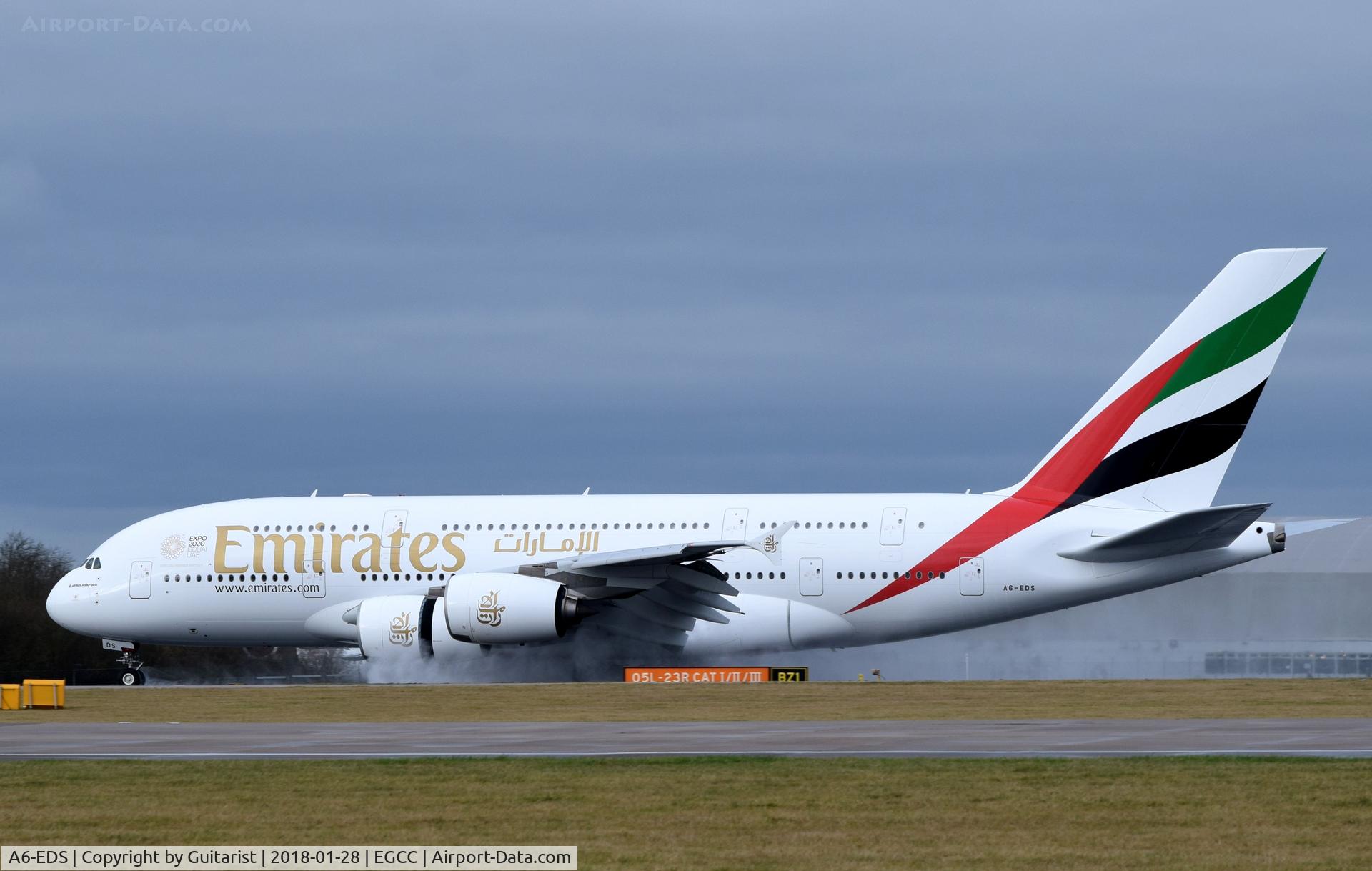 A6-EDS, 2011 Airbus A380-861 C/N 086, At Manchester
