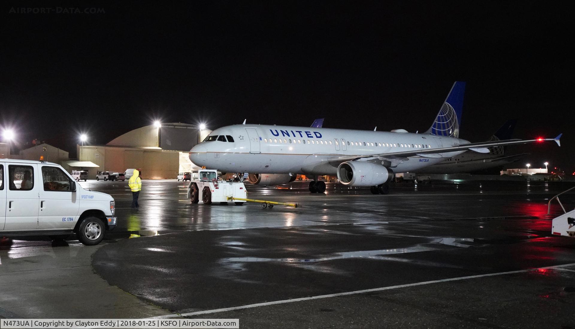 N473UA, 2001 Airbus A320-232 C/N 1469, SFO 2018.
