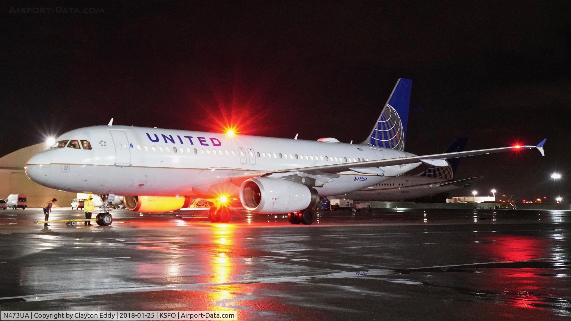 N473UA, 2001 Airbus A320-232 C/N 1469, SFO 2018.