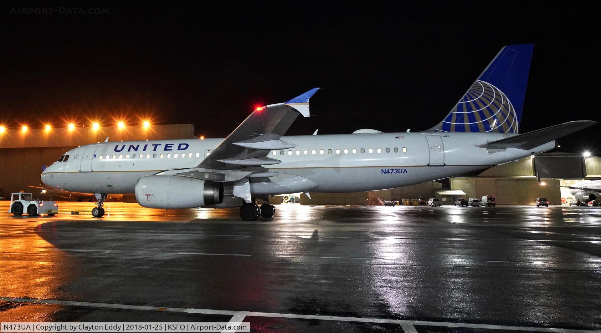 N473UA, 2001 Airbus A320-232 C/N 1469, SFO 2018.