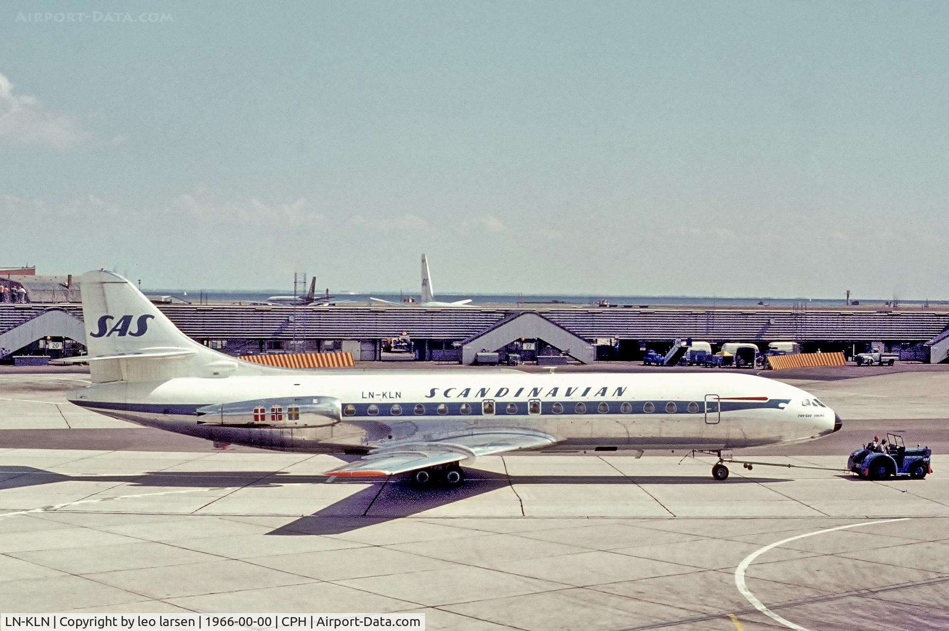 LN-KLN, 1965 Sud Aviation SE-210 Caravelle III C/N 209, Copenhagen 1966