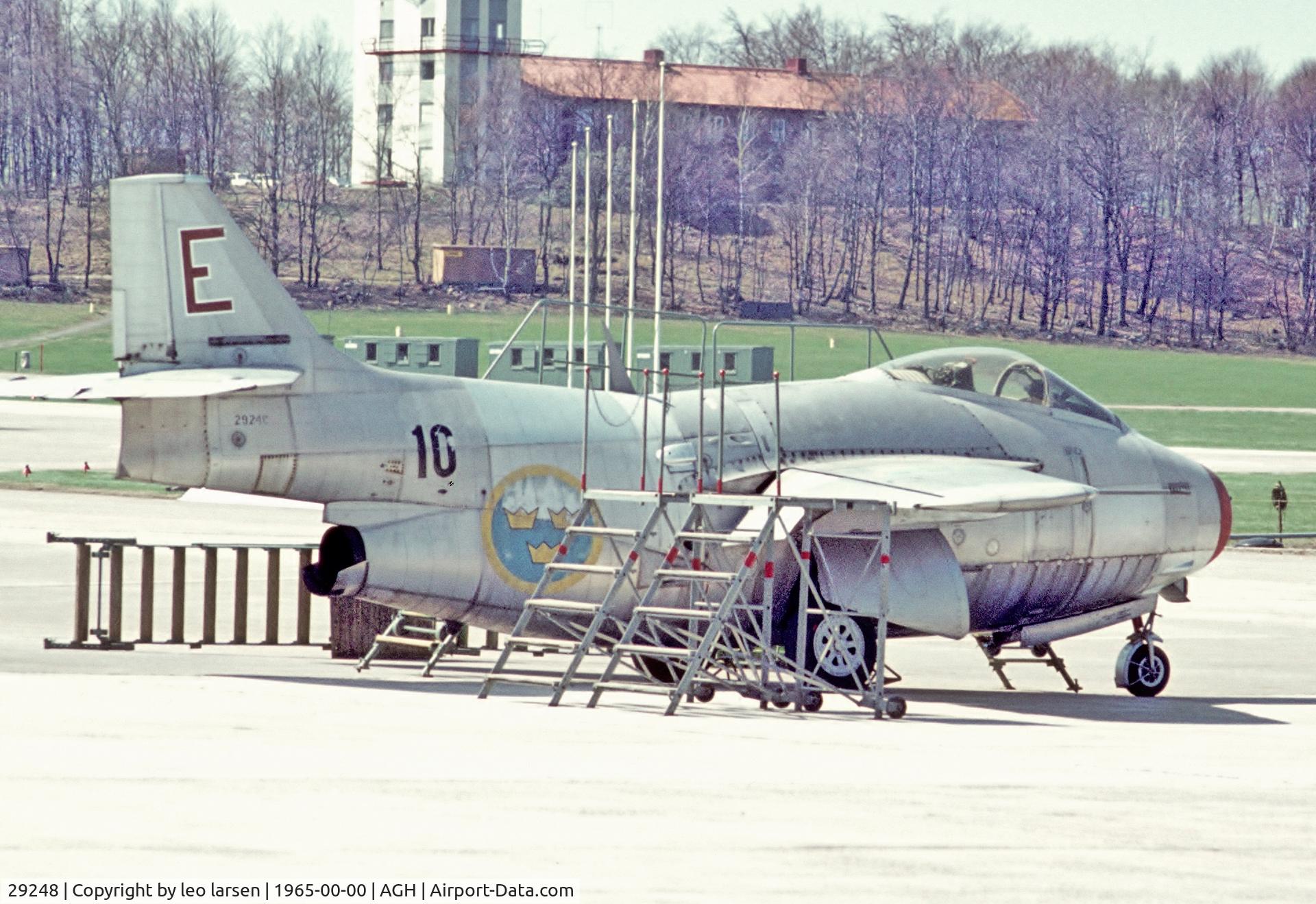 29248, 1952 Saab J-29A Tunnan C/N 29248, Ängelholm F.10 Air Base 1965