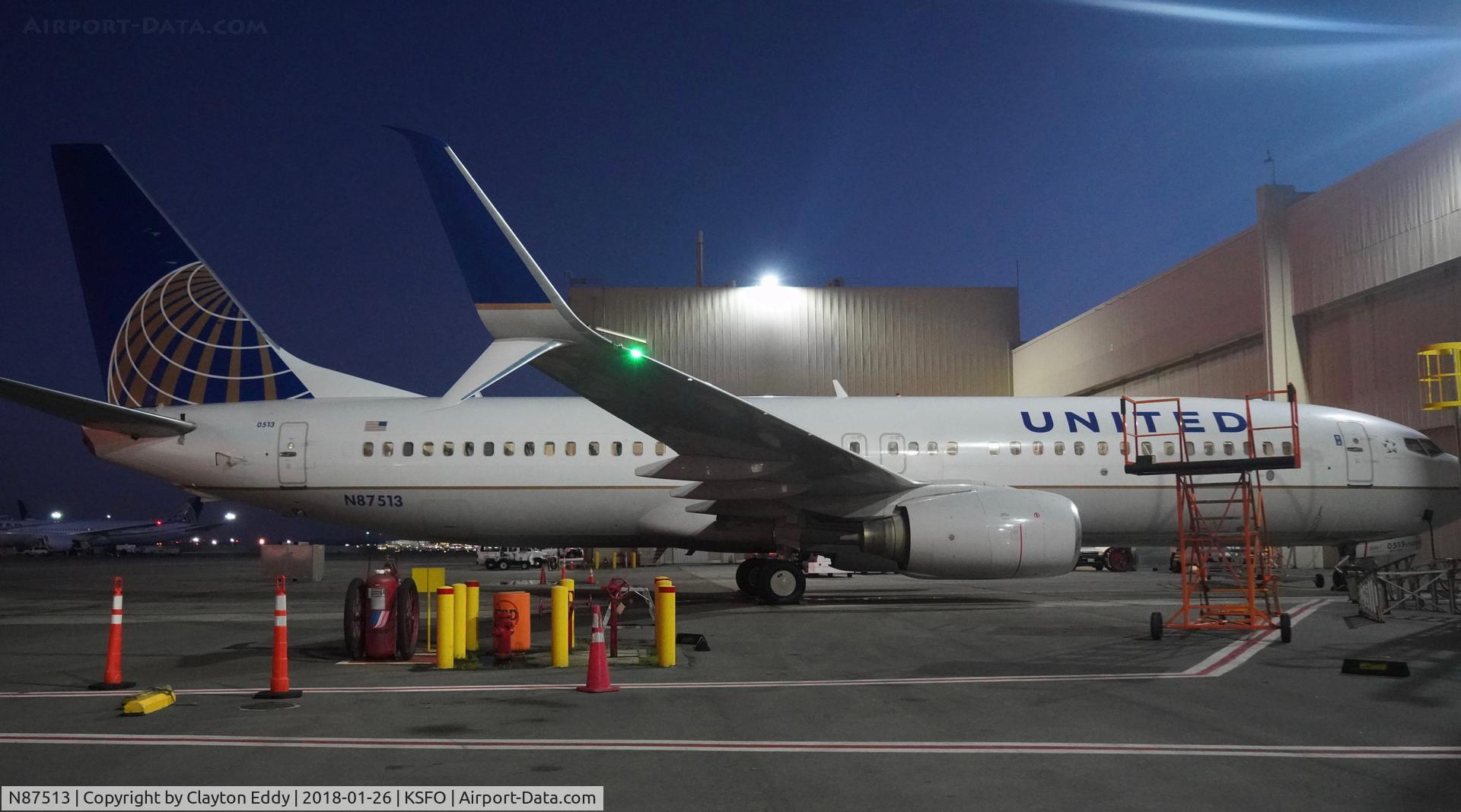 N87513, 2008 Boeing 737-824 C/N 31621, SFO 2018.