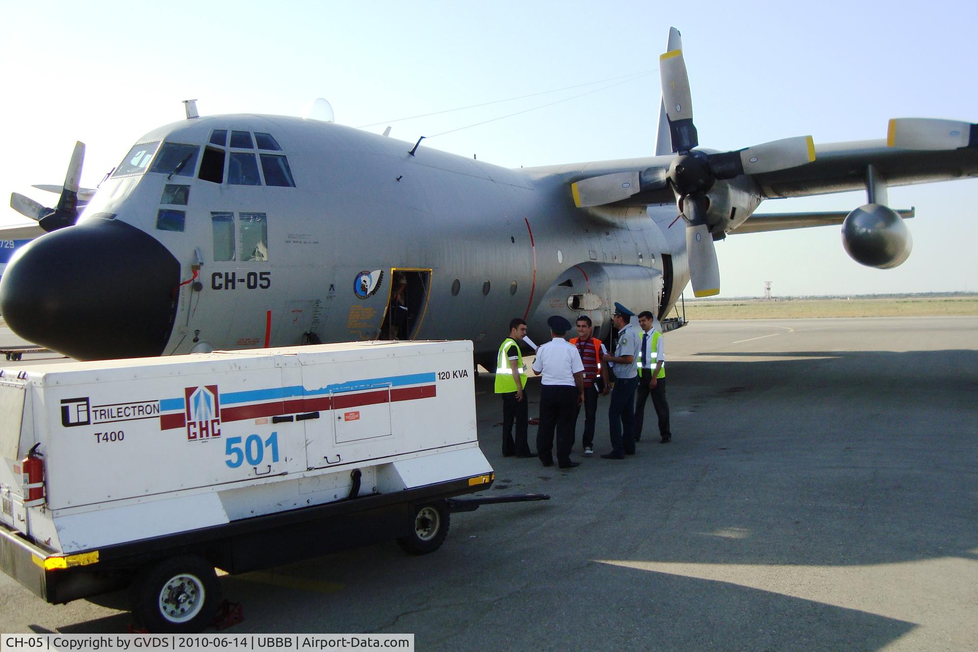 CH-05, 1972 Lockheed C-130H Hercules C/N 382-4470, Stop-over @ Baku