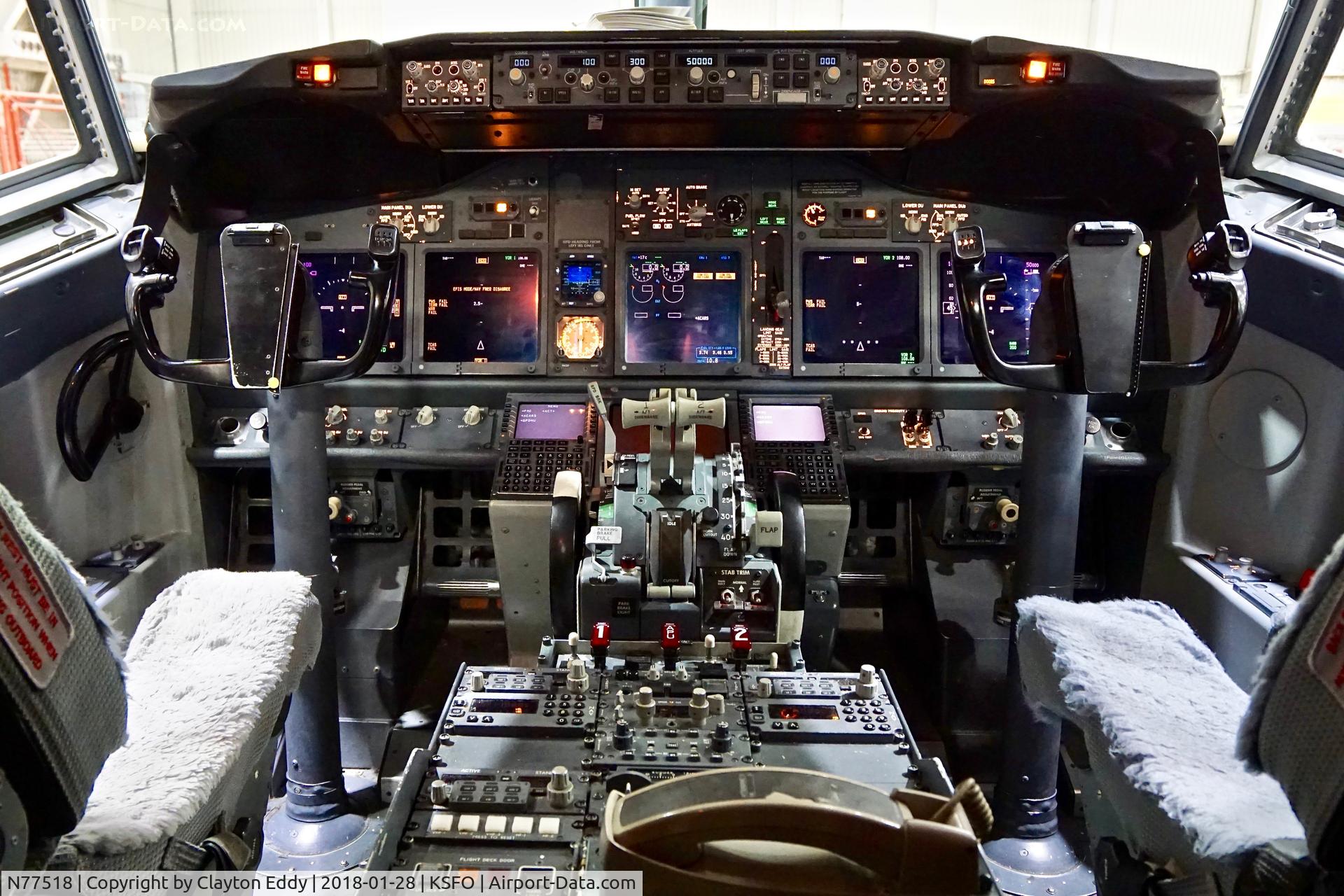 N77518, 2008 Boeing 737-824 C/N 31605, Captain Marlon Green. SFO. 2018.