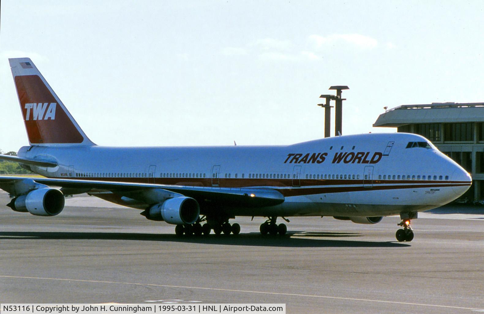 N53116, 1970 Boeing 747-131 C/N 20321, TWA 17116, or N53116 - a 747-131, built 1971 delisted 1989, seen here in Honolulu