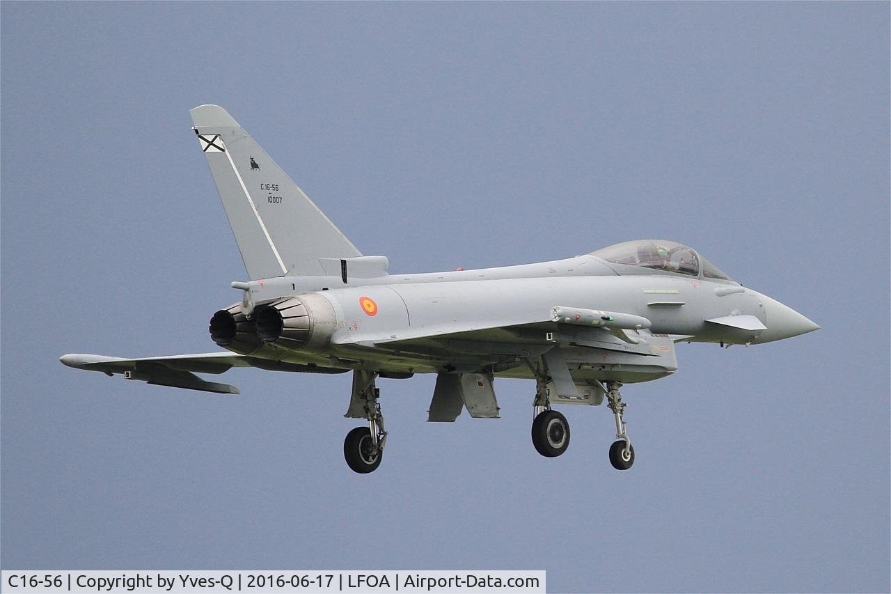 C16-56, Eurofighter EF-2000 Typhoon S C/N SS038, Spanish Air Force Eurofighter EF-2000 Typhoon S, On display, Avord Air Base 702 (LFOA) Open day 2016