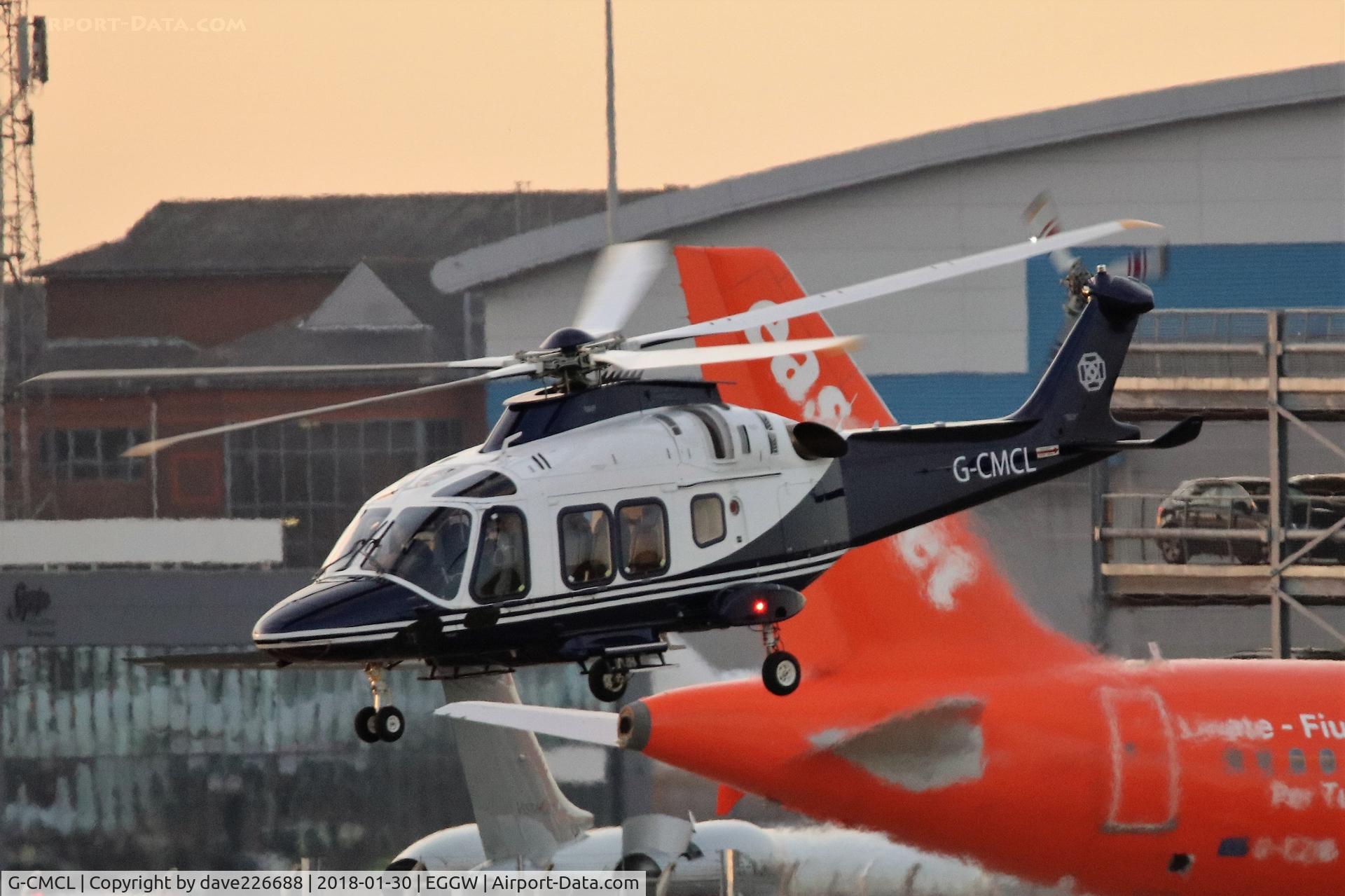 G-CMCL, 2016 AgustaWestland AW-169 C/N 69017, G CMCL - AW169 departing london Luton after a quick stop