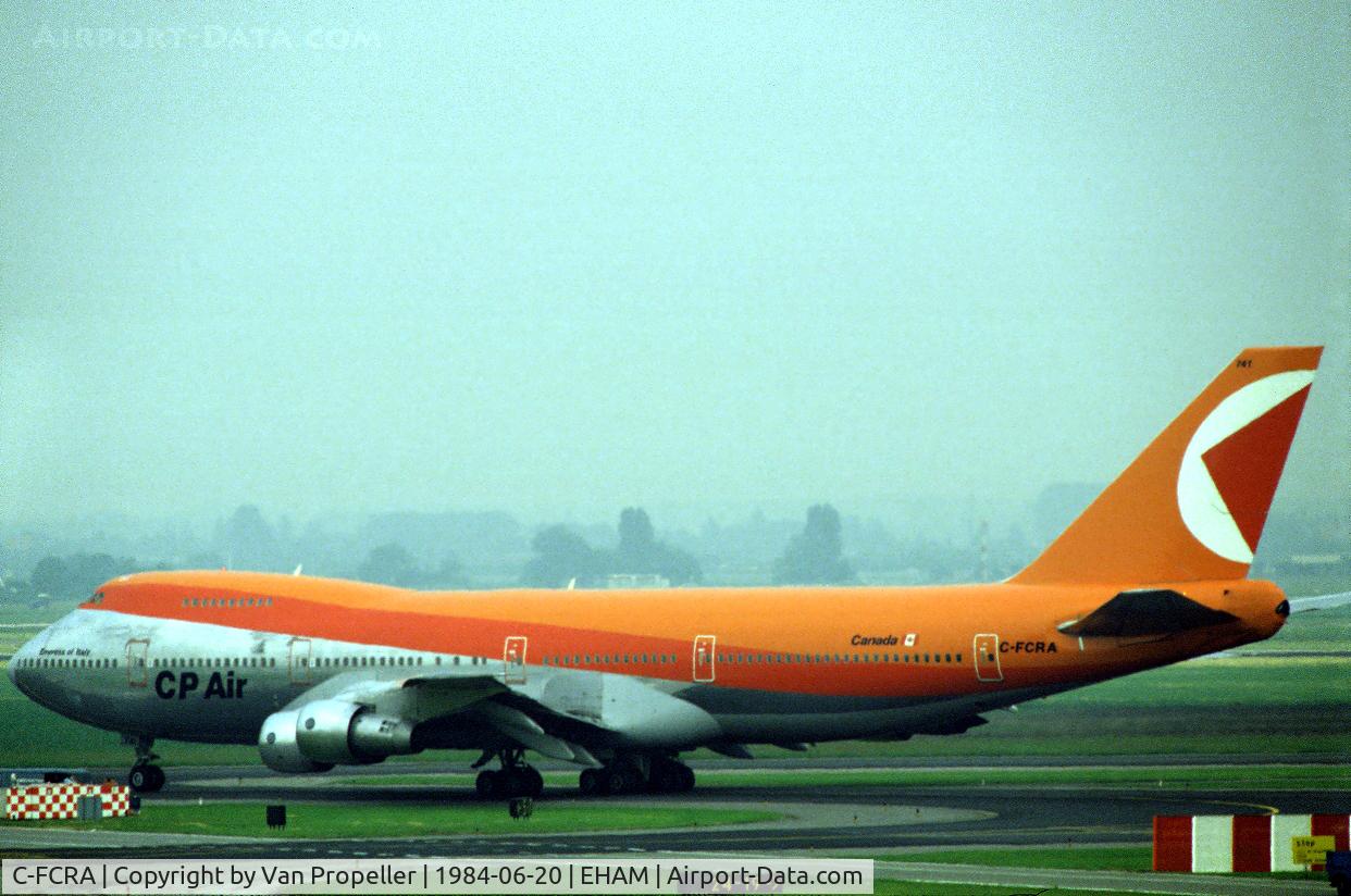 C-FCRA, 1973 Boeing 747-217B C/N 20801, CP Air Boeing 747-217B 