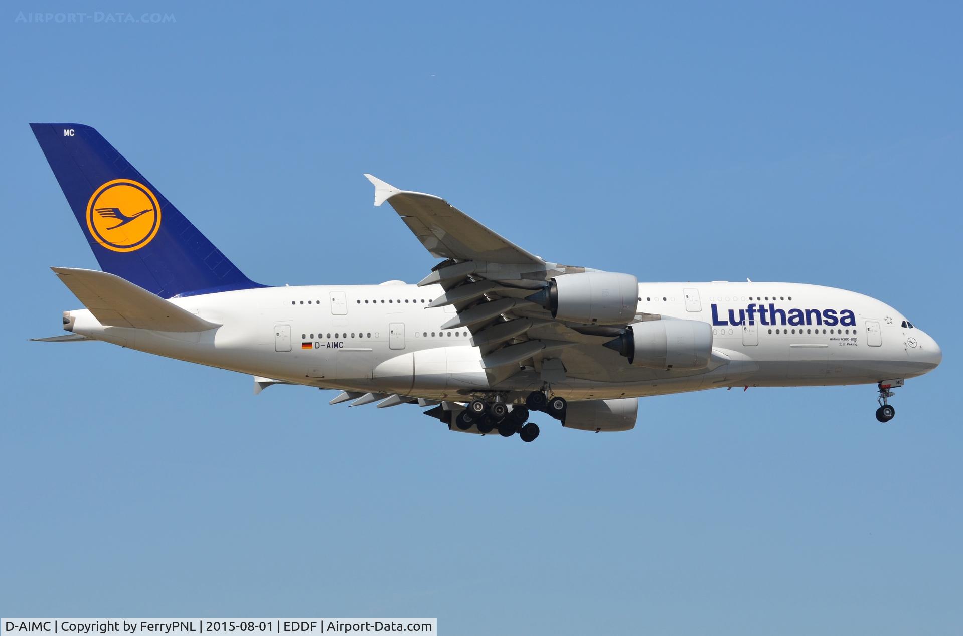 D-AIMC, 2010 Airbus A380-841 C/N 044, Lufthansa A388 on short finals.