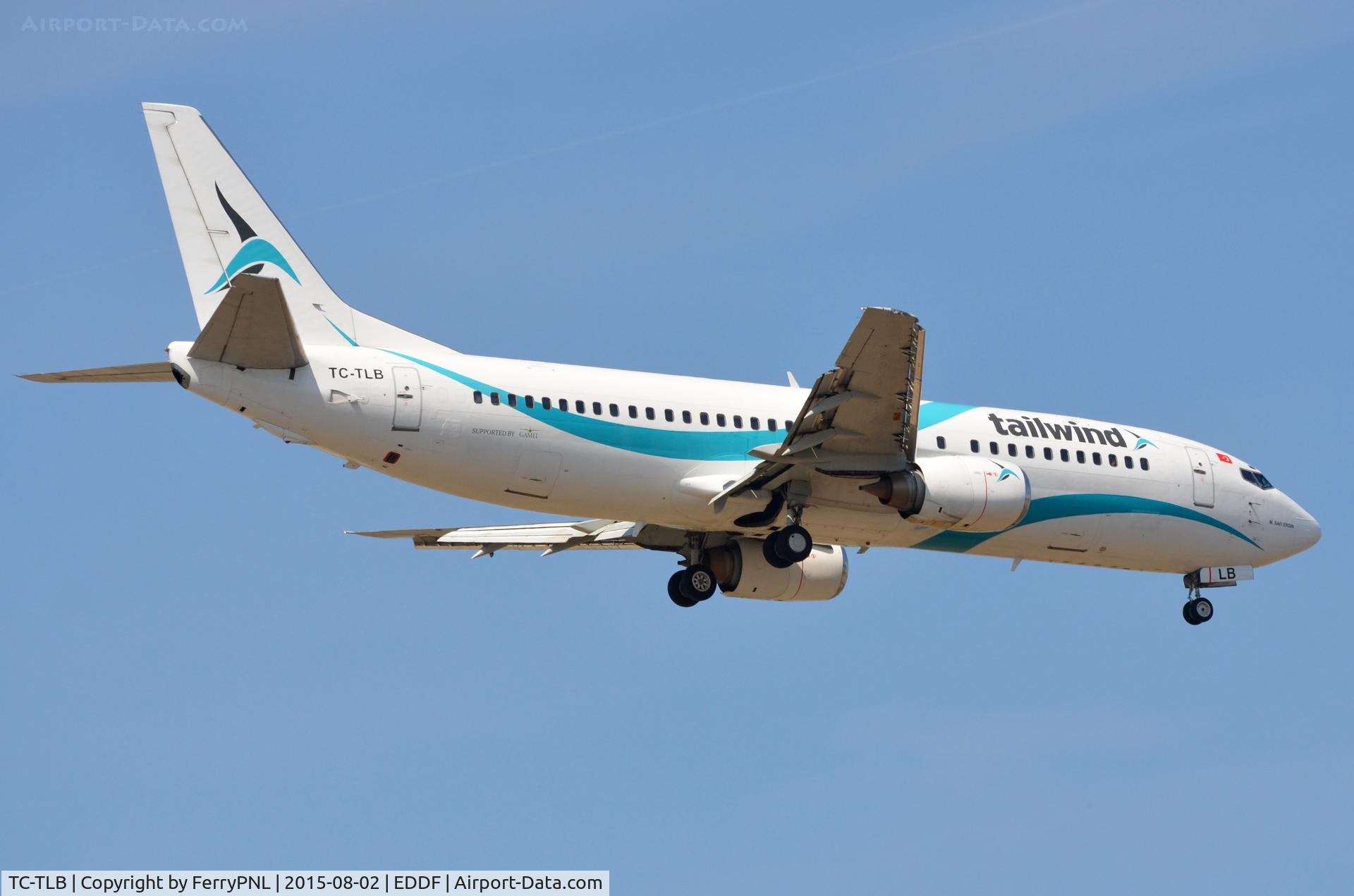 TC-TLB, 1993 Boeing 737-4Q8 C/N 25108, Landing of Tailwind B734