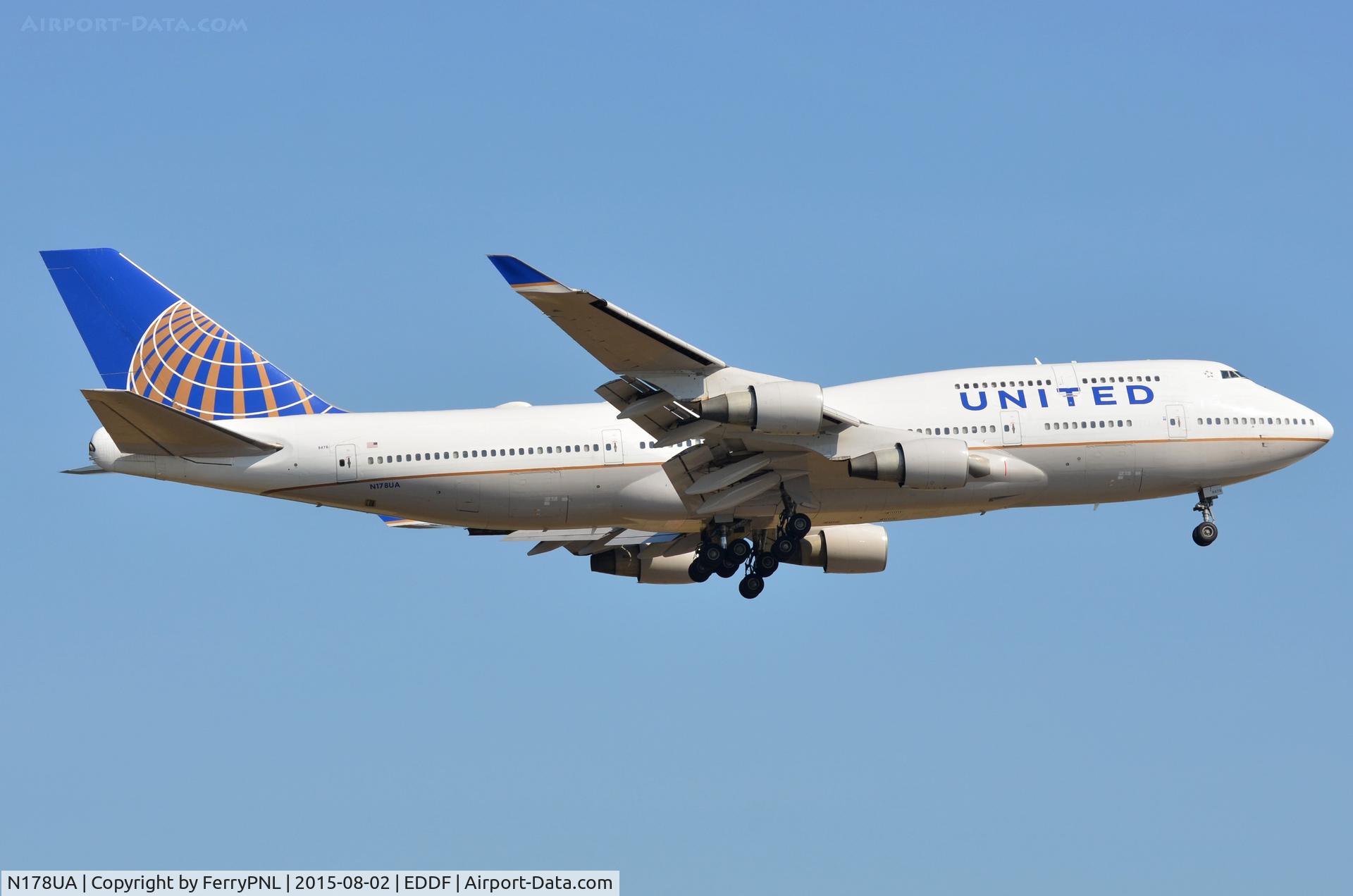 N178UA, 1990 Boeing 747-422 C/N 24385, Arrival of UA B744
