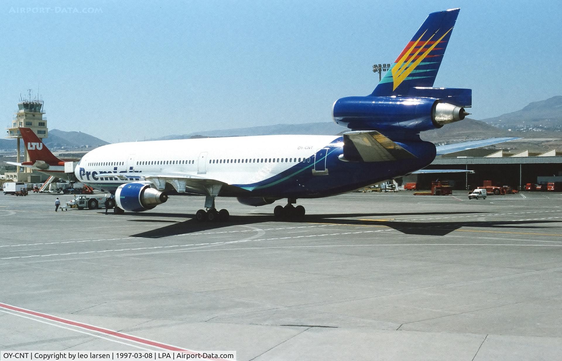 OY-CNT, 1980 Douglas DC-10-10 C/N 47833, Las Palmas 8.3.1997