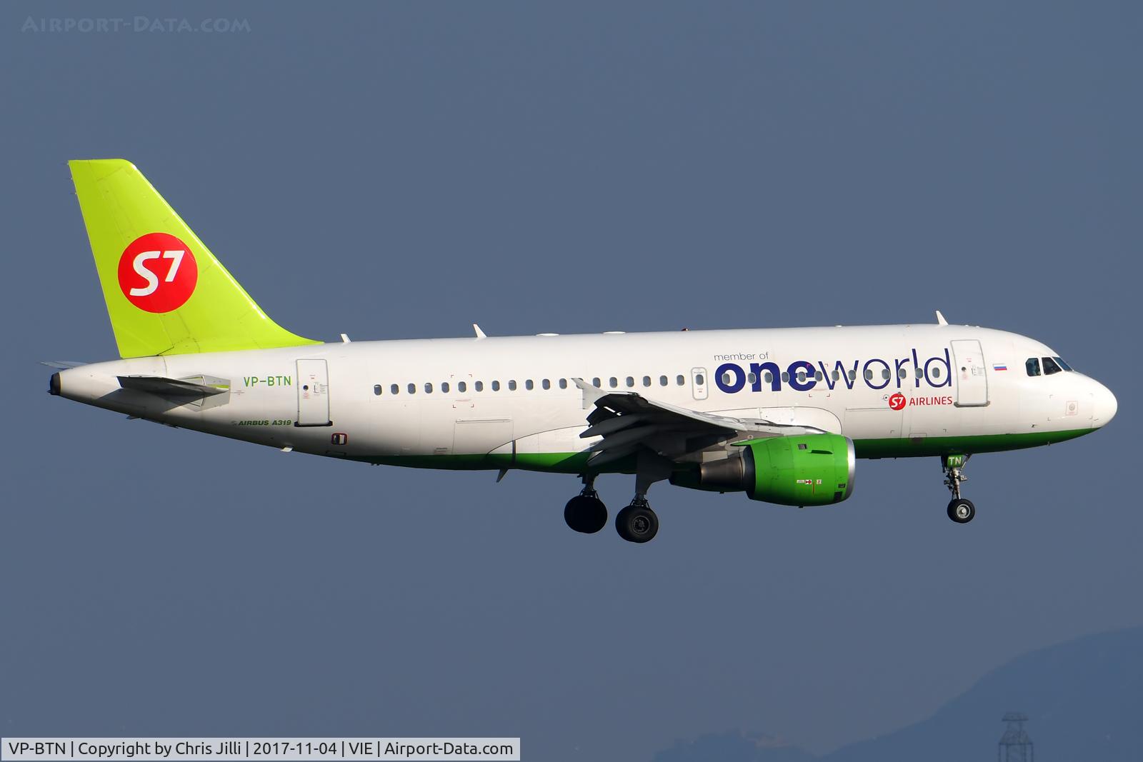 VP-BTN, 1999 Airbus A319-113 C/N 1126, S7 Siberian Airlines