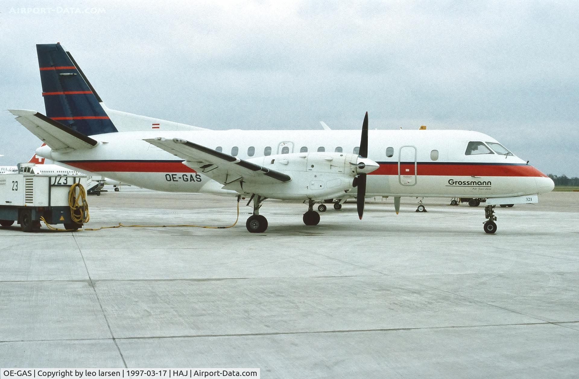 OE-GAS, 1992 Saab 340B C/N 340B-321, Hannover 17.3.1997