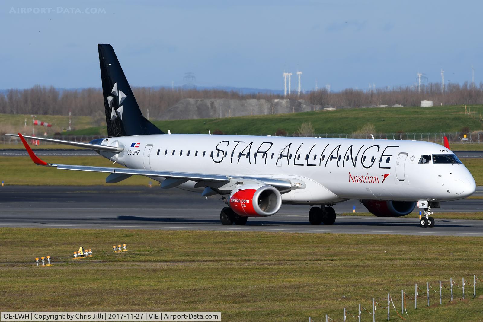 OE-LWH, 2011 Embraer 195LR (ERJ-190-200LR) C/N 19000486, Austrian Airlines