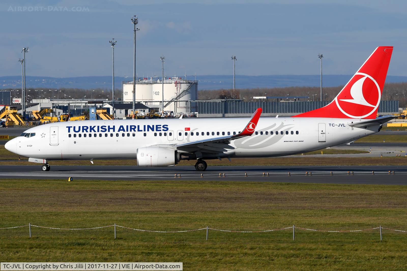 TC-JVL, 2016 Boeing 737-8F2 C/N 60017, Turkish Airlines