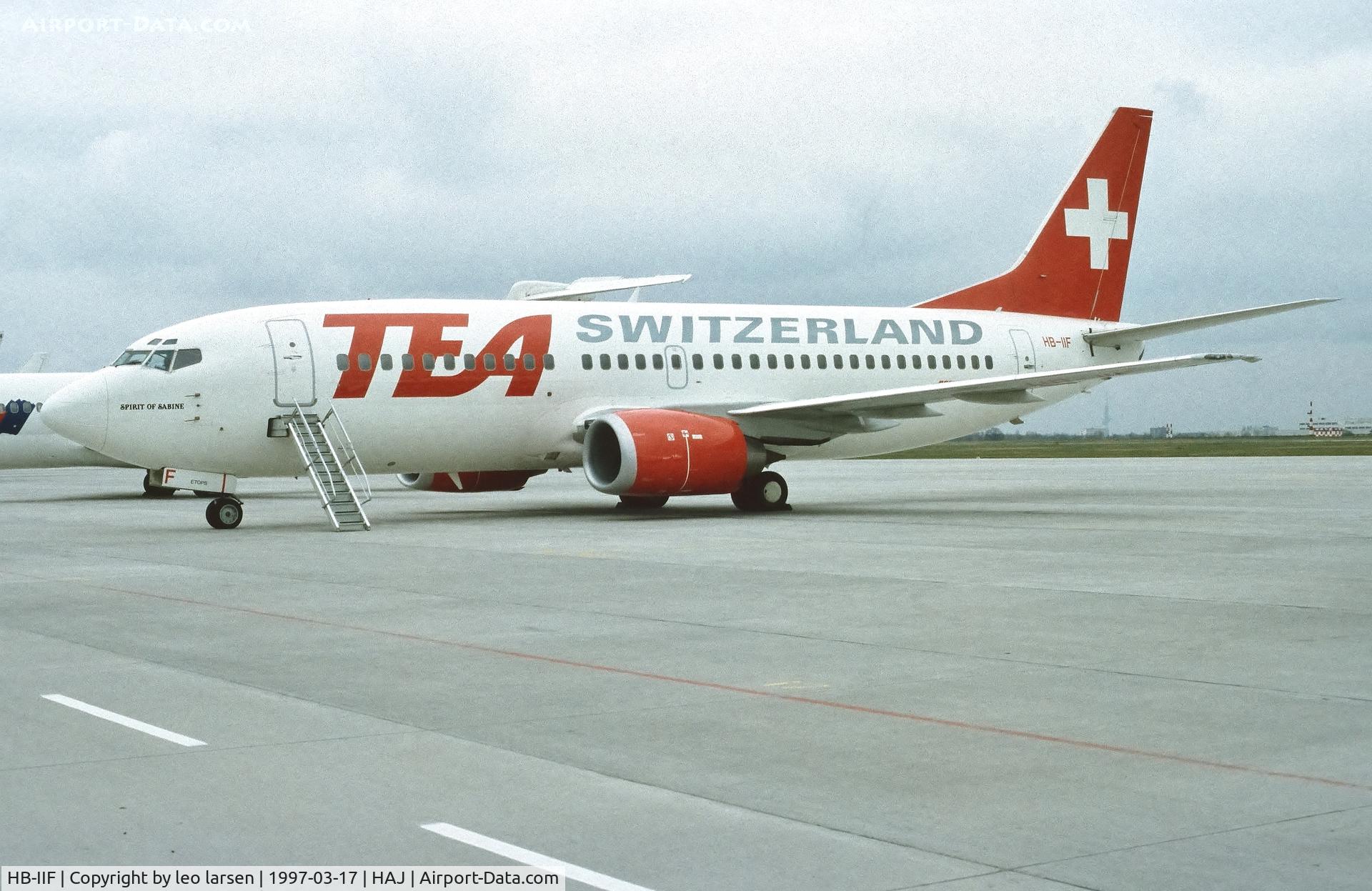 HB-IIF, 1996 Boeing 737-3Q8 C/N 26333, Hannover 17.3.1997