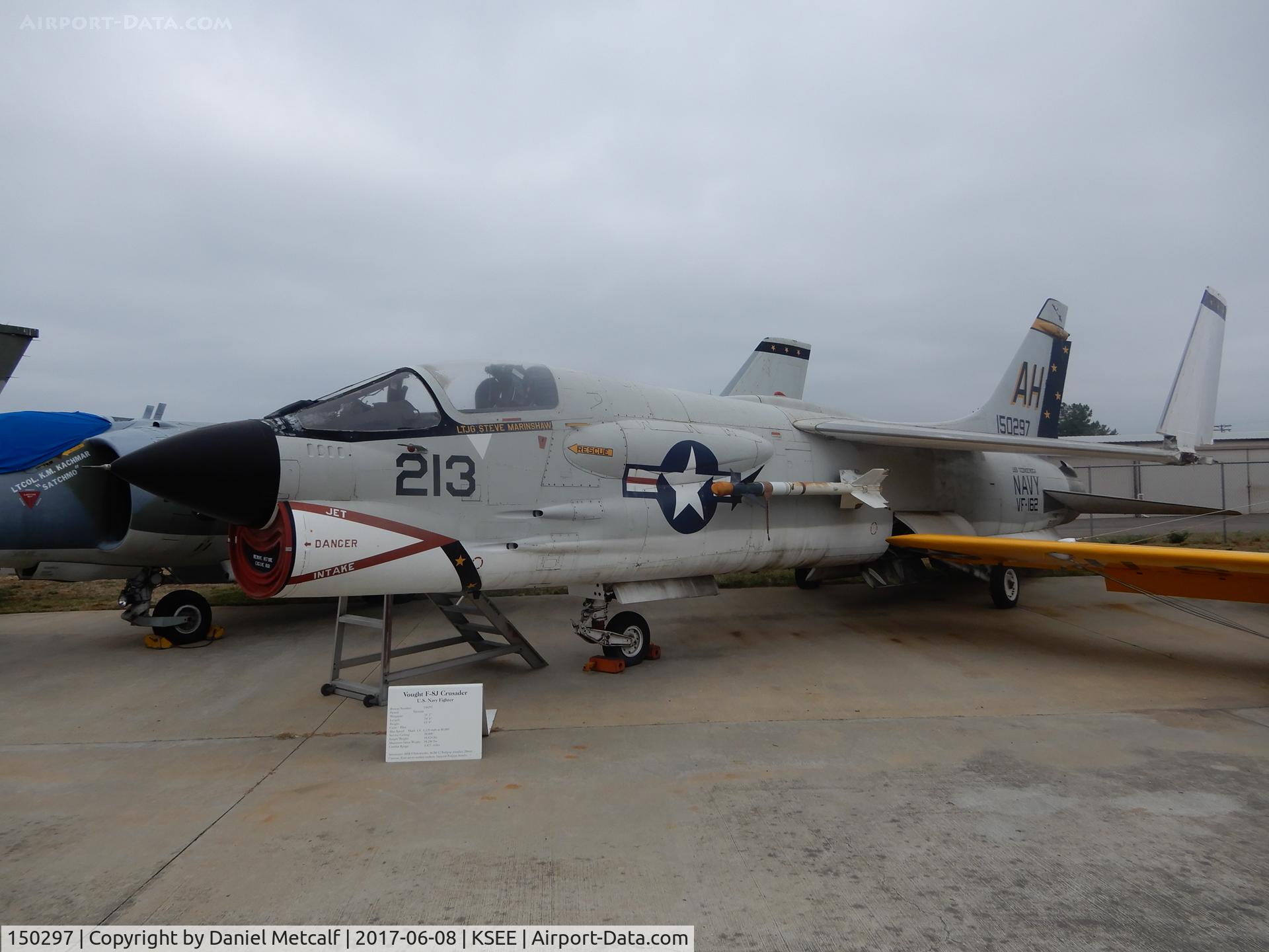 150297, Vought F-8J Crusader C/N Not found 150297, San Diego Air & Space Museum (Gillespie Filed Annex)