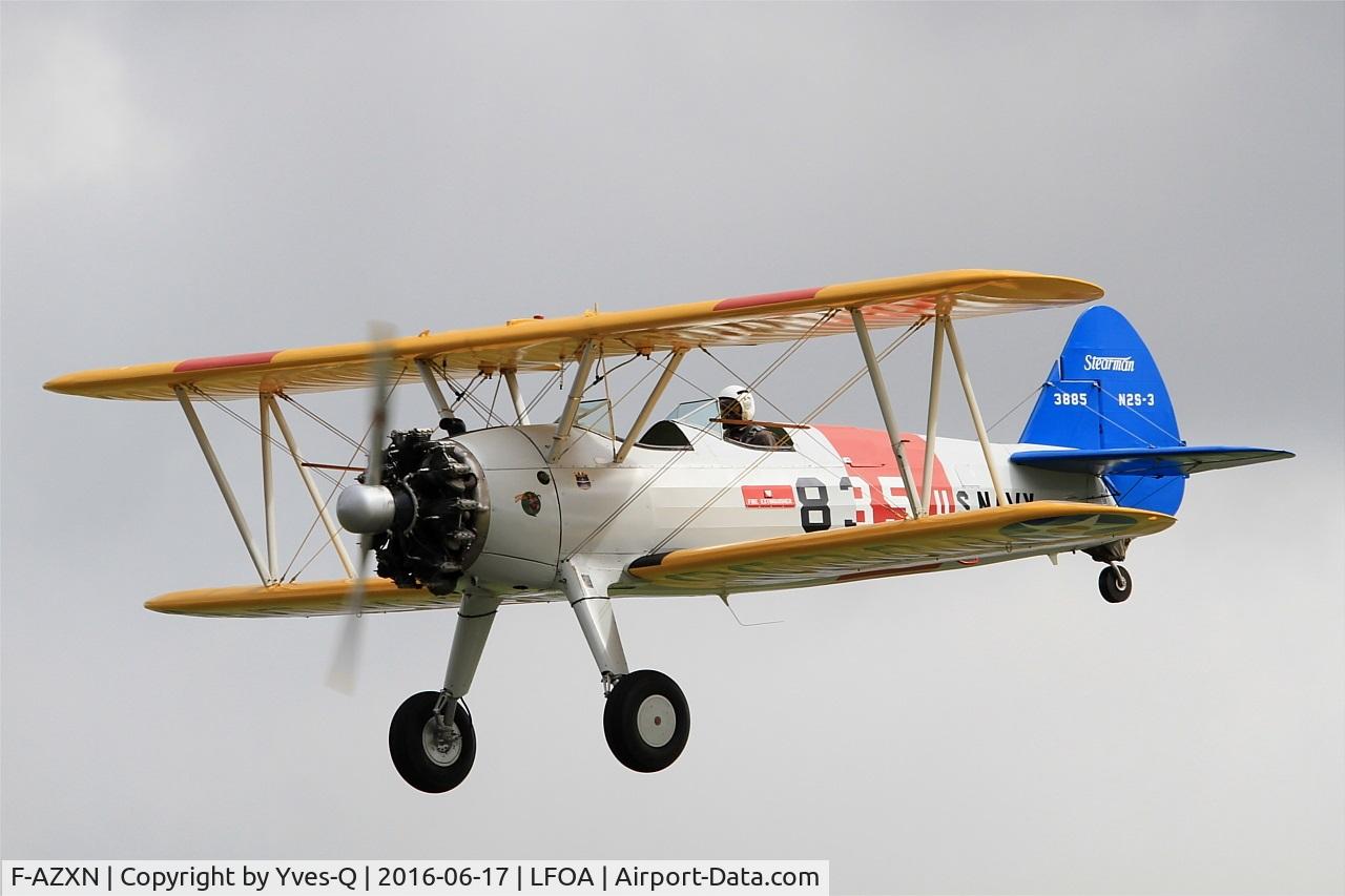 F-AZXN, 1942 Boeing A75N1 (PT-17) C/N 75-3885, Boeing A75N1 (PT-17), On display, Avord Air Base 702 (LFOA) Open day 2016