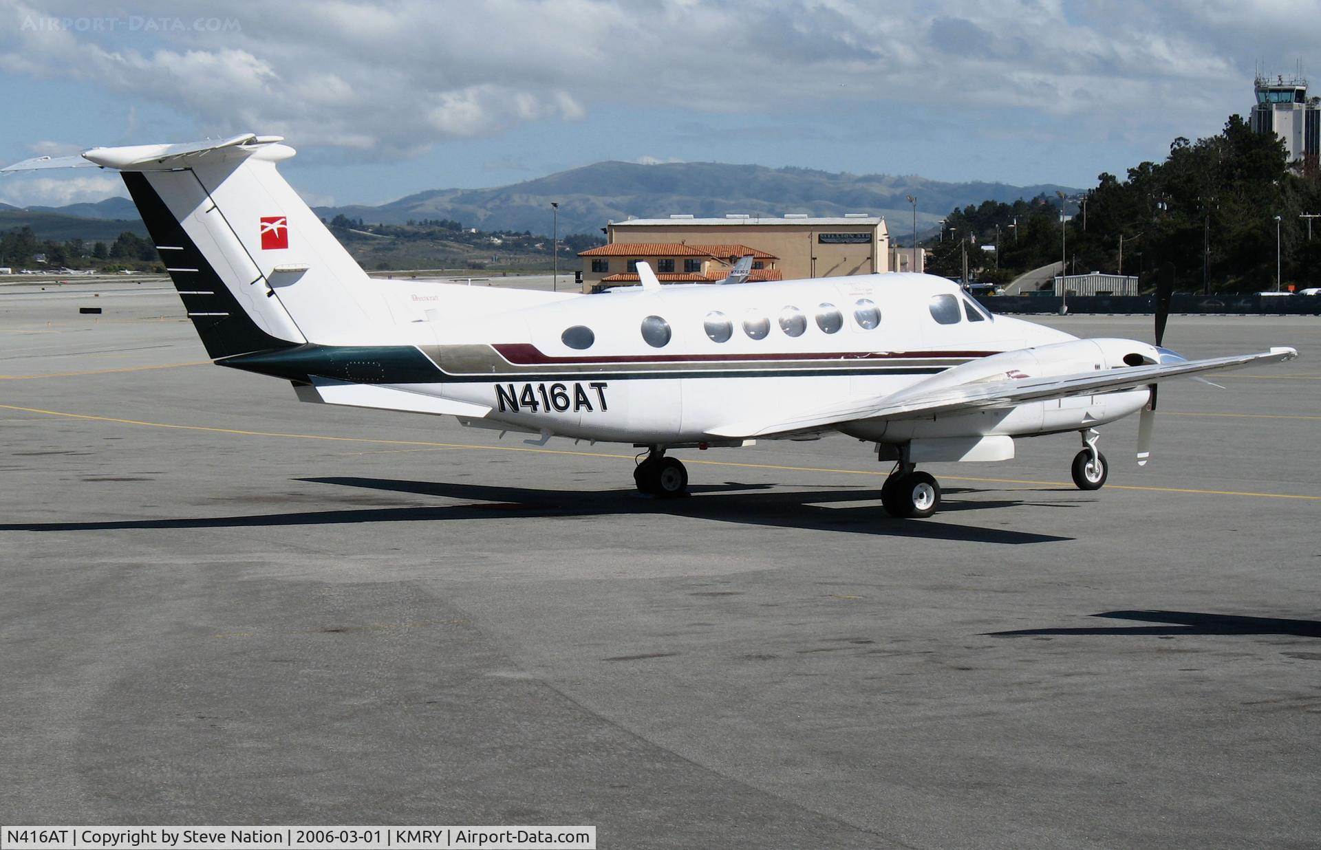 N416AT, 1984 Beech B200 King Air C/N BB-1180, Ace Tomato 1995 Beech 200 at Monterey Peninsula Airport, CA