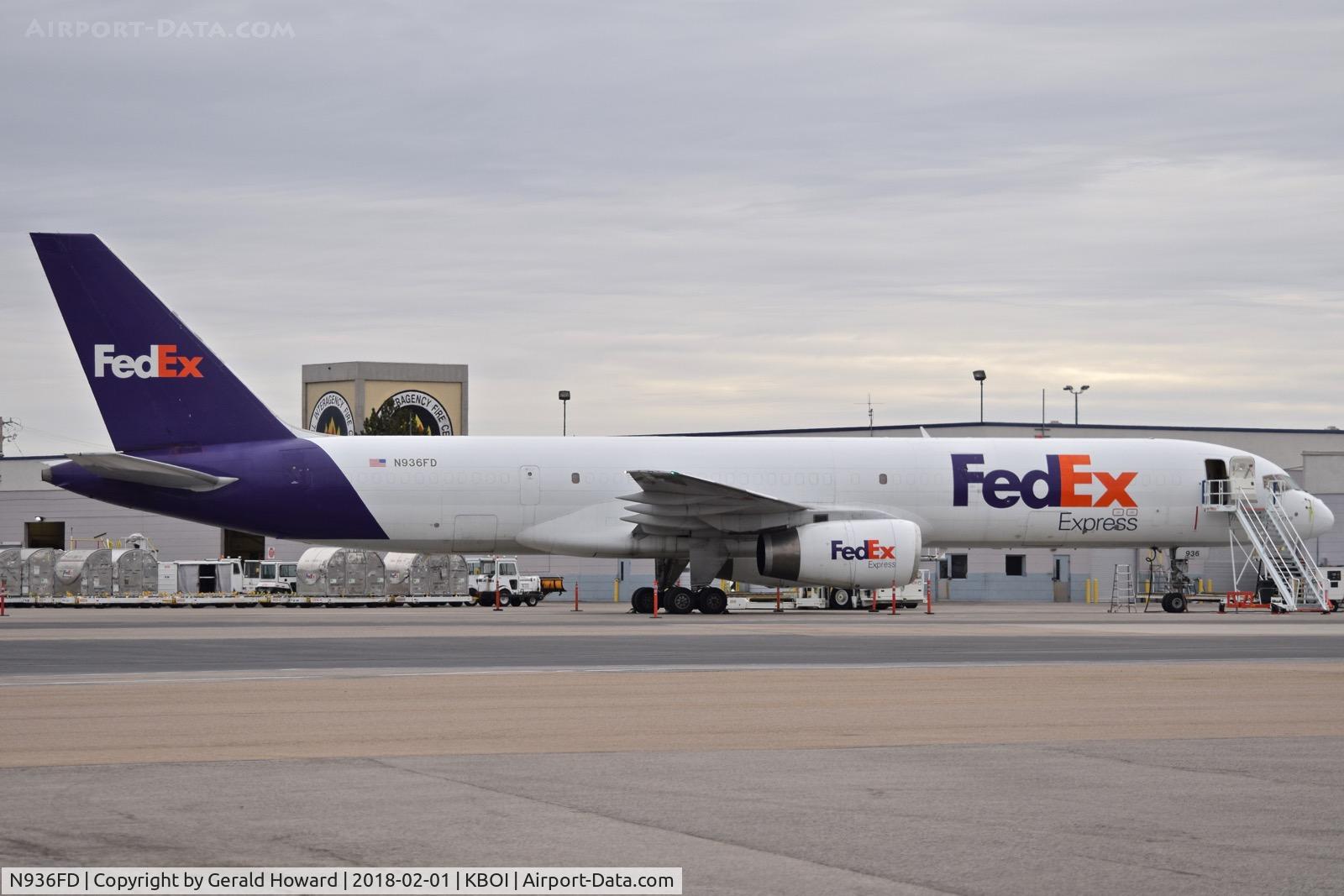 N936FD, 1985 Boeing 757-2T7 C/N 23293, Parked on the Fed Ex ramp.