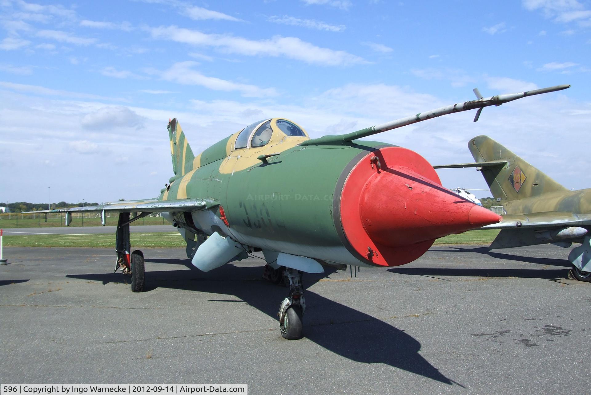 596, 1969 Mikoyan-Gurevich MiG-21M C/N 960708, Mikoyan i Gurevich MiG-21M FISHBED-J at the Luftwaffenmuseum, Berlin-Gatow