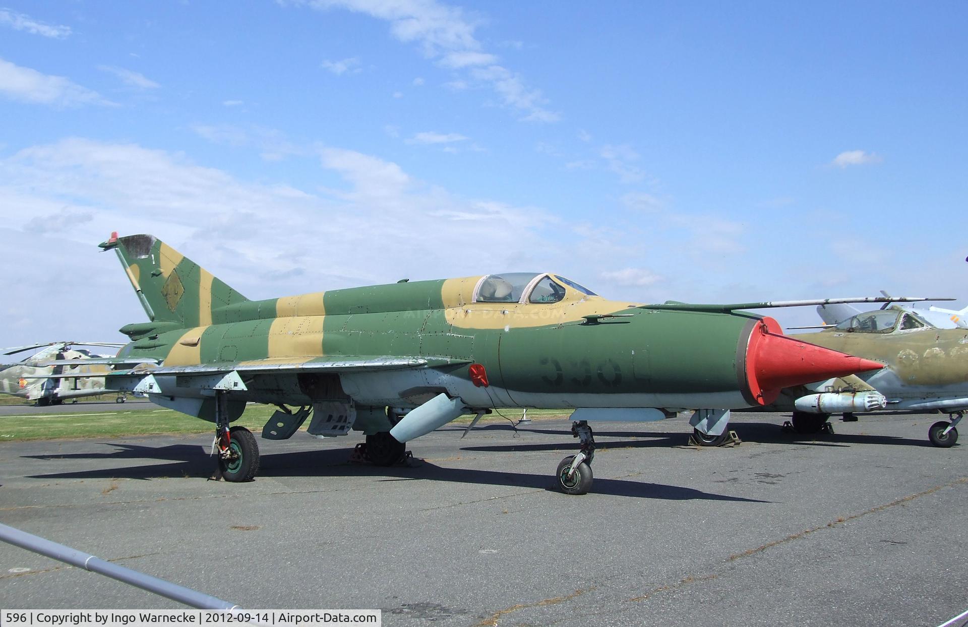 596, 1969 Mikoyan-Gurevich MiG-21M C/N 960708, Mikoyan i Gurevich MiG-21M FISHBED-J at the Luftwaffenmuseum, Berlin-Gatow