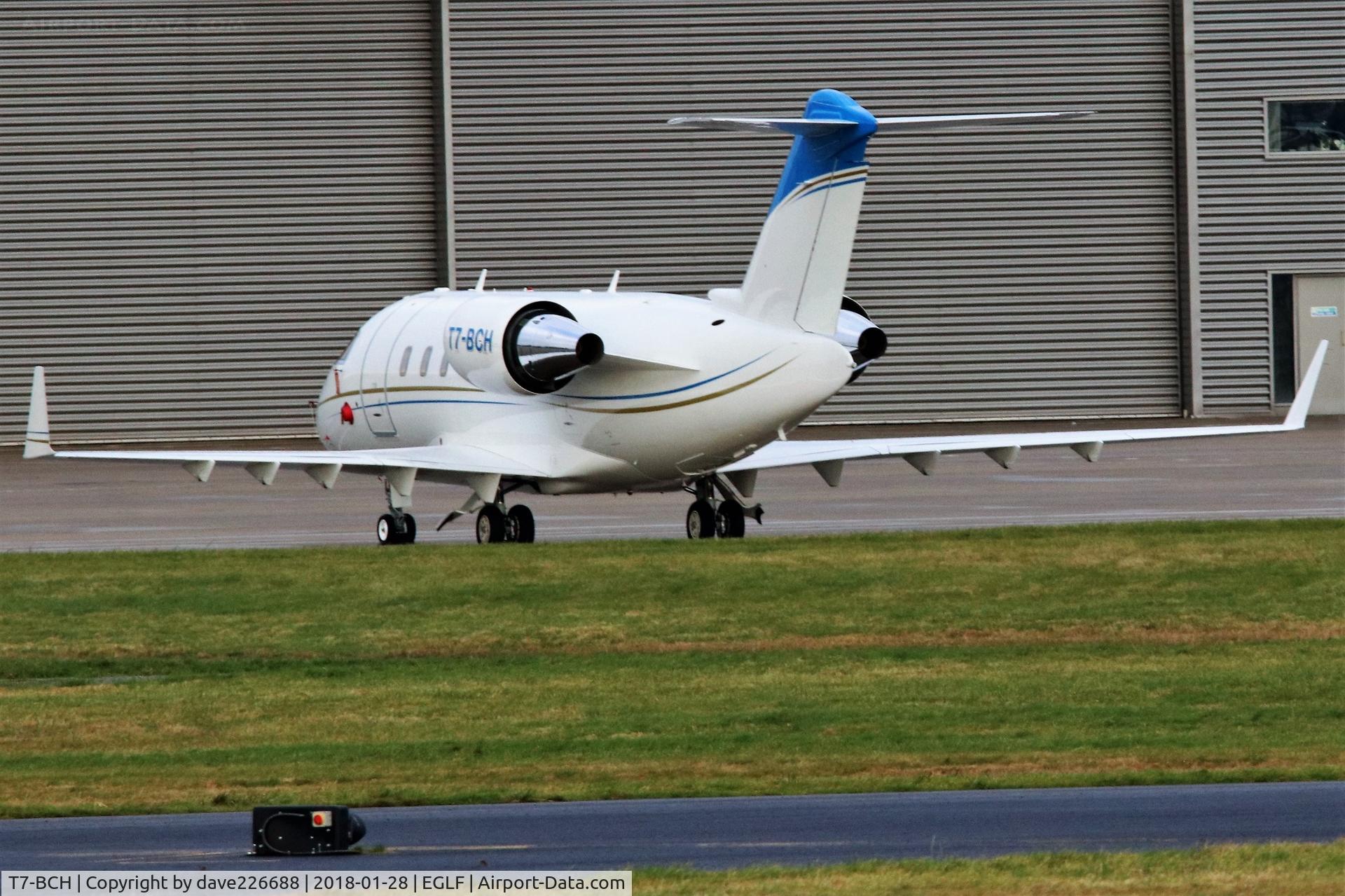 T7-BCH, 2009 Bombardier Challenger 605 (CL-600-2B16) C/N 5822, T7-BCH on TAGs Ramp at Farnborough