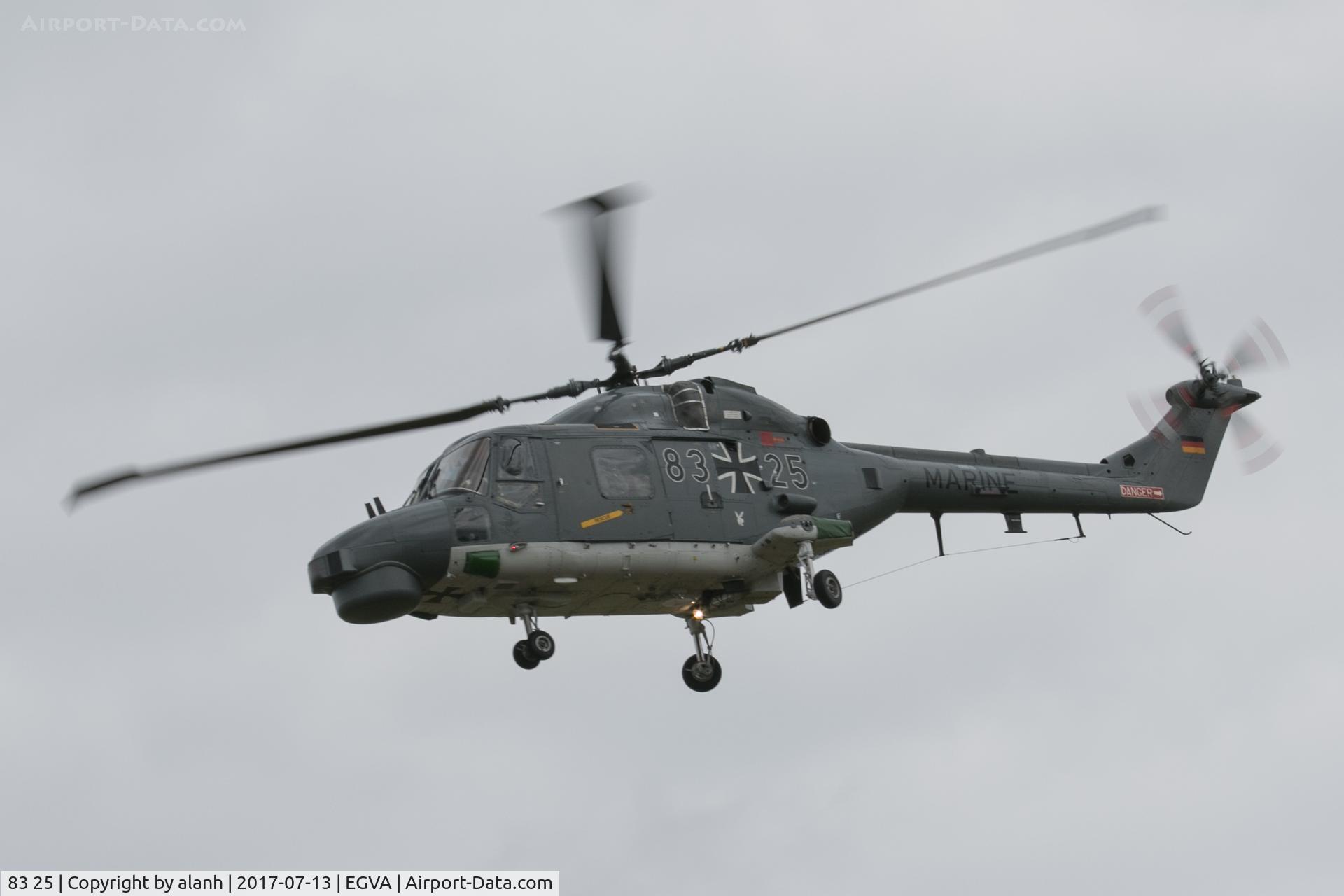83 25, 2000 Westland Super Lynx Mk.88A C/N 396, Arriving at RIAT 2017
