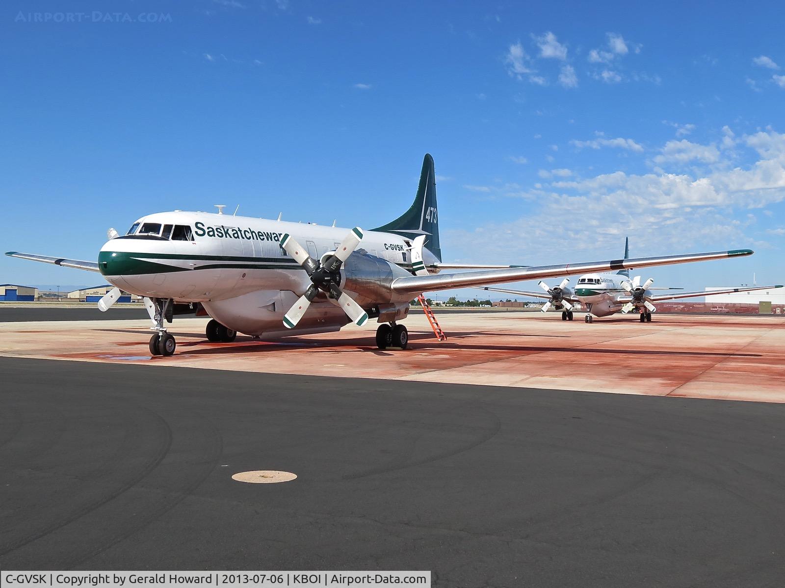 C-GVSK, 1955 Convair 340 C/N 238, Parked on the NIFC ramp in front of C-GYSK.
