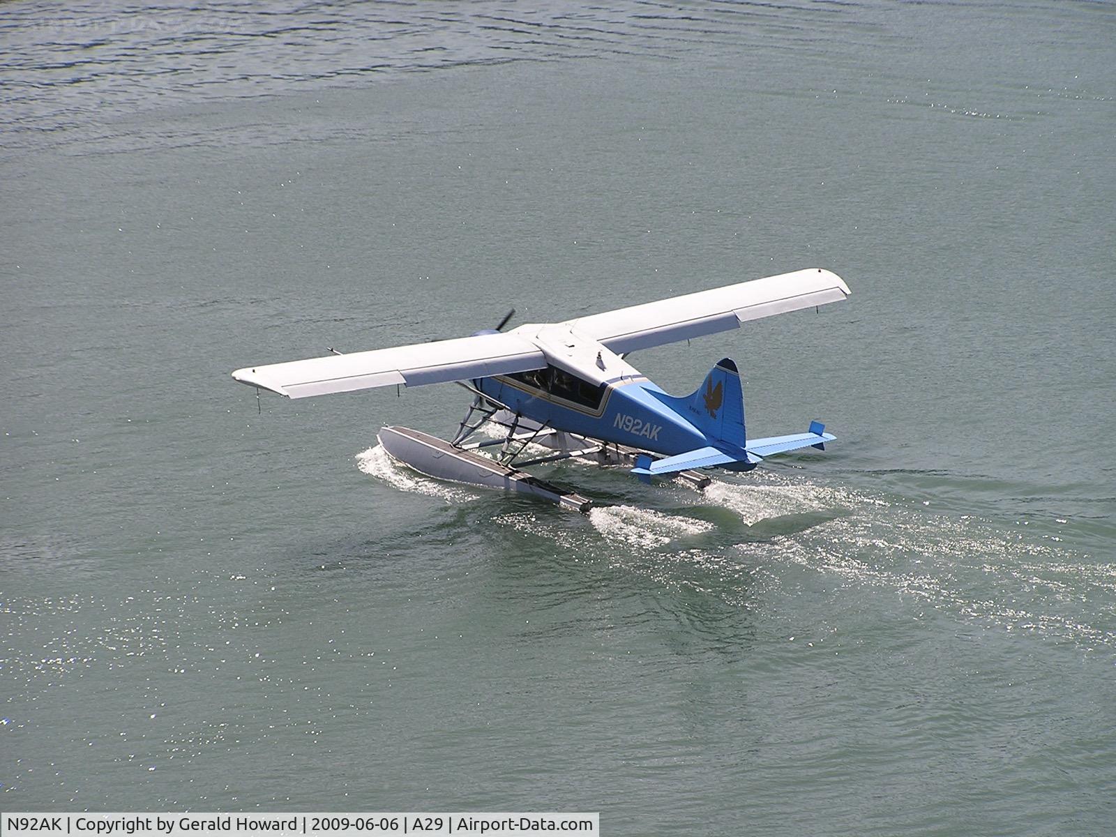 N92AK, 1956 De Havilland Canada DHC-2 Beaver Mk.I (L20A) C/N 1031, Taxiing in the Sitka Harbor.