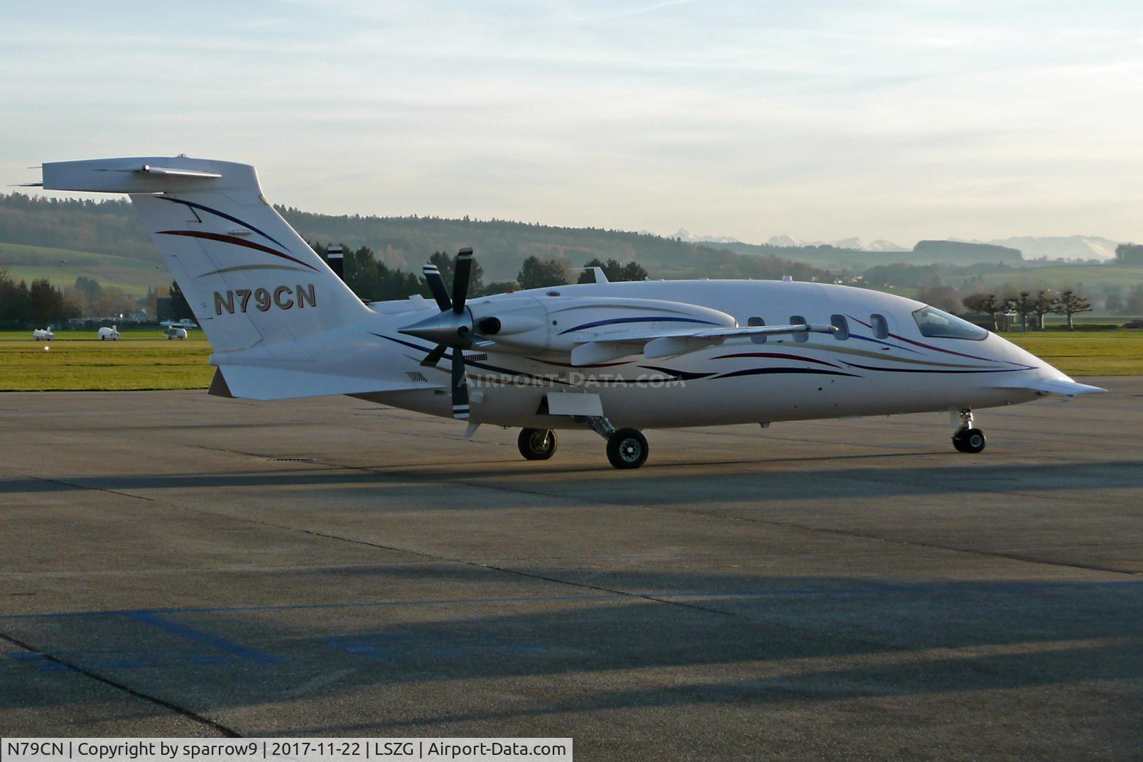 N79CN, 2003 Piaggio P-180 Avanti C/N 1061, An evening in Grenchen