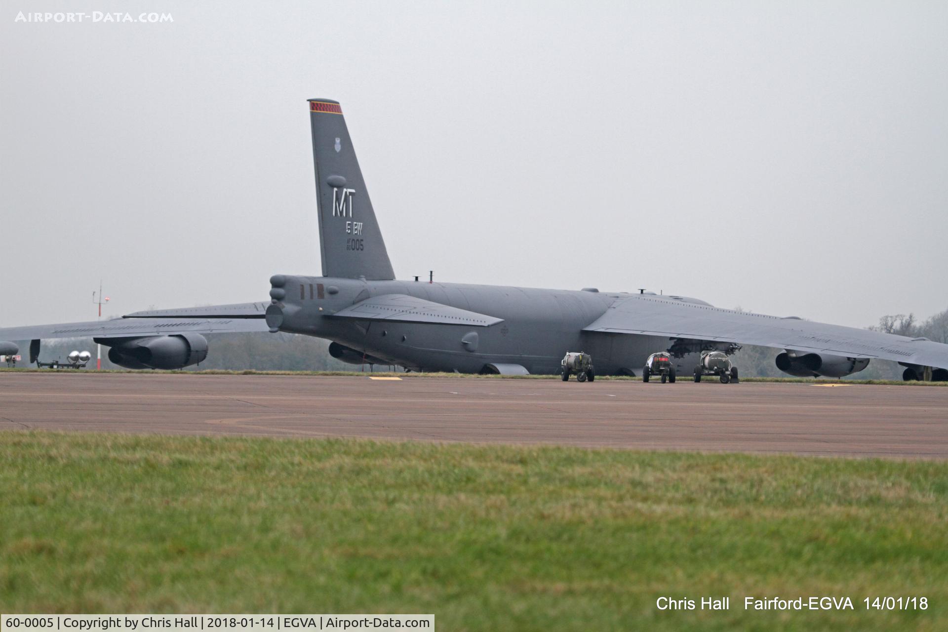 60-0005, 1960 Boeing B-52H Stratofortress C/N 464370, on deployment at RAF Fairford