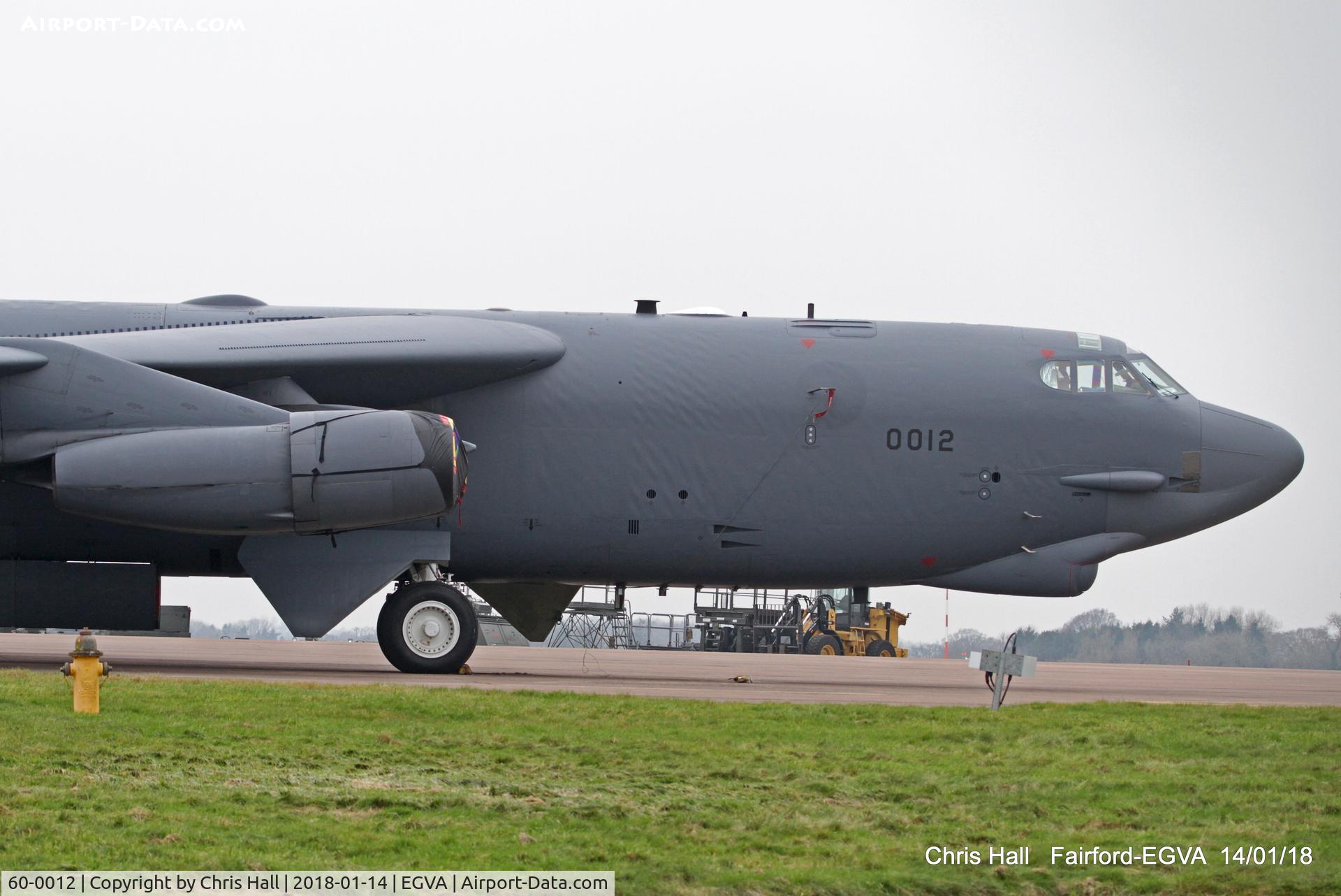60-0012, 1960 Boeing B-52H Stratofortress C/N 464377, on deployment at RAF Fairford