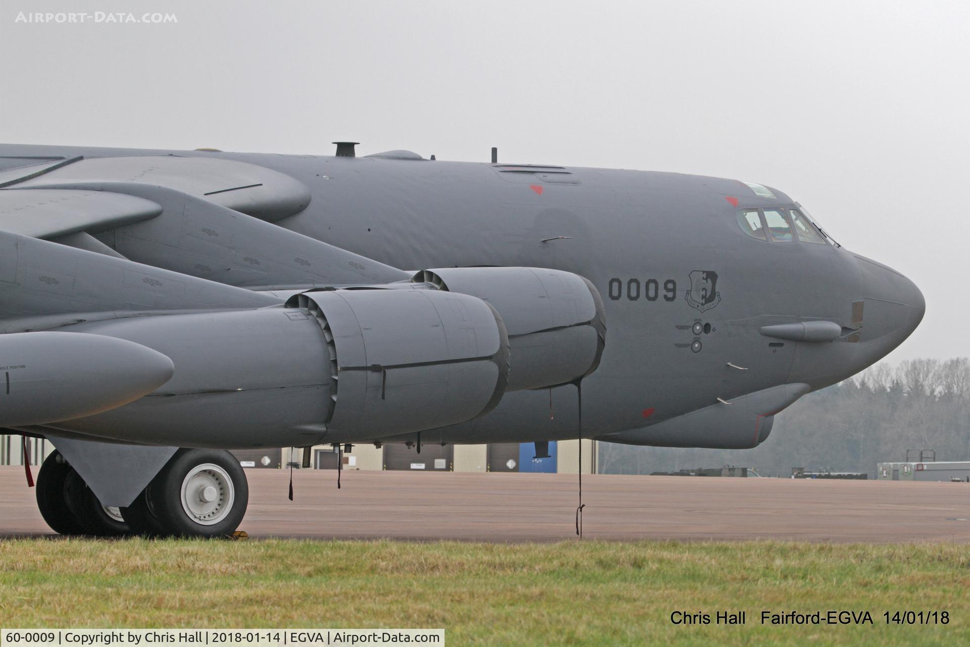 60-0009, 1961 Boeing B-52H Stratofortress C/N 464374, on deployment at RAF Fairford