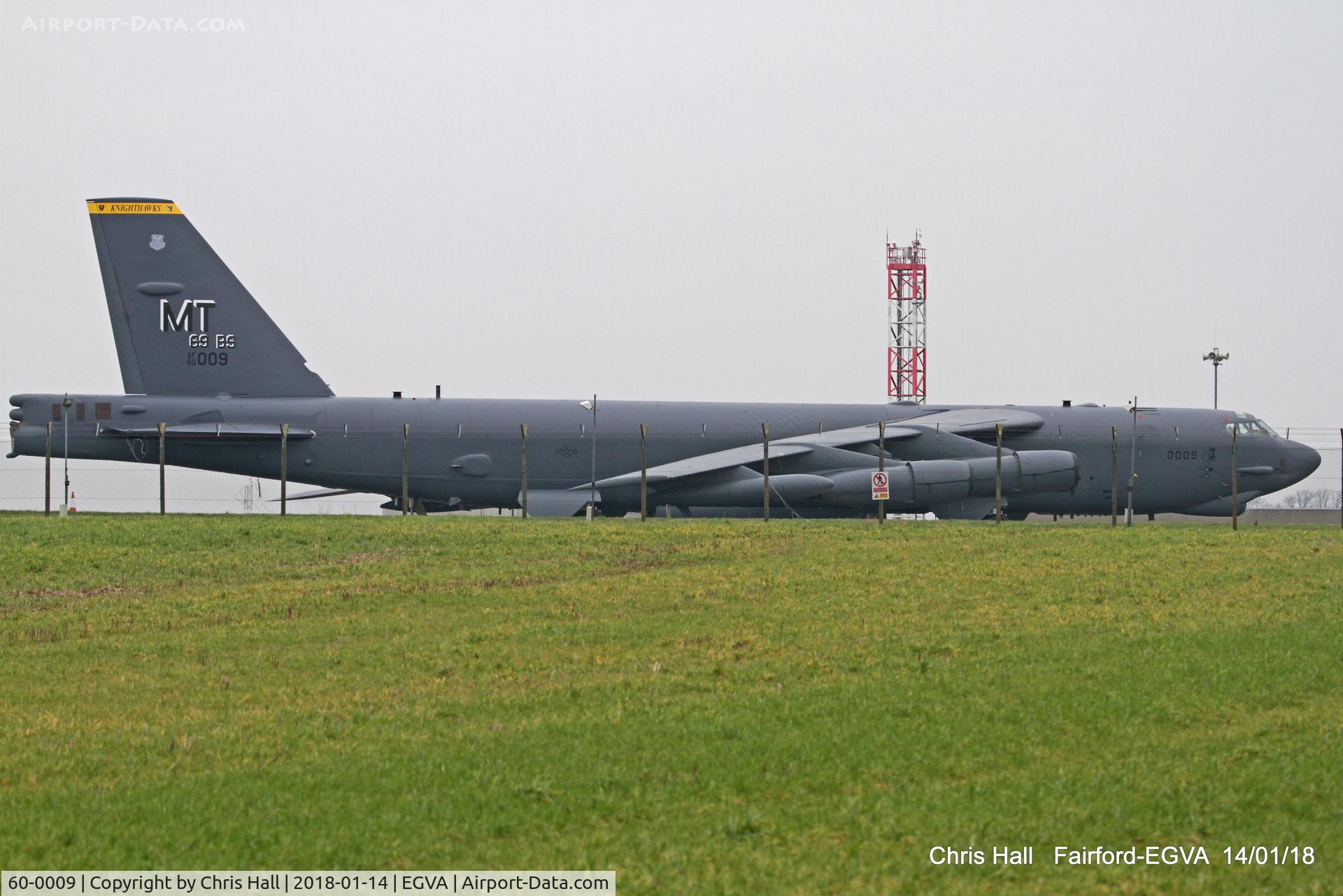 60-0009, 1961 Boeing B-52H Stratofortress C/N 464374, on deployment at RAF Fairford