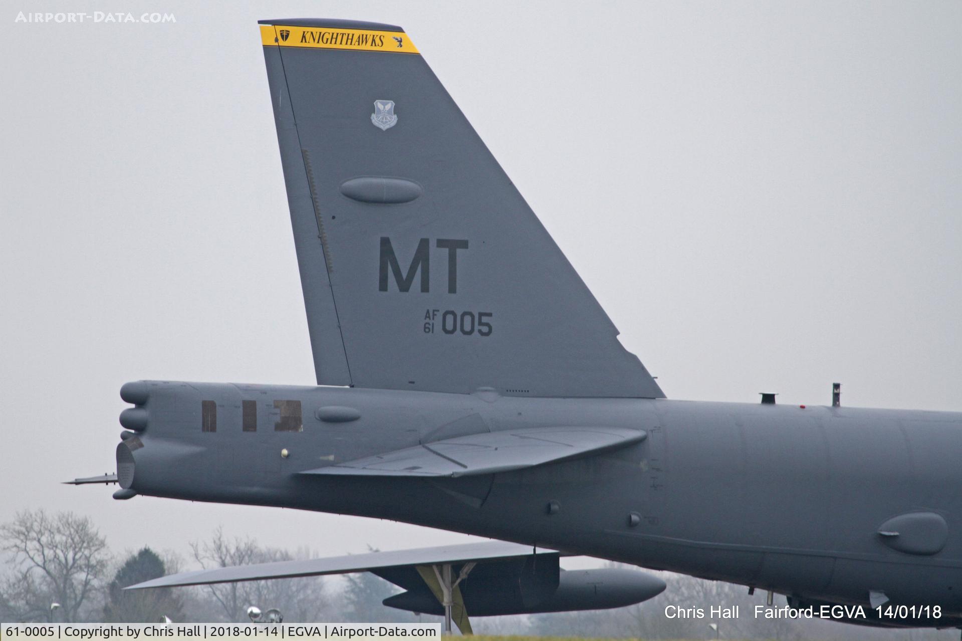 61-0005, 1961 Boeing B-52H Stratofortress C/N 464432, on deployment at RAF Fairford