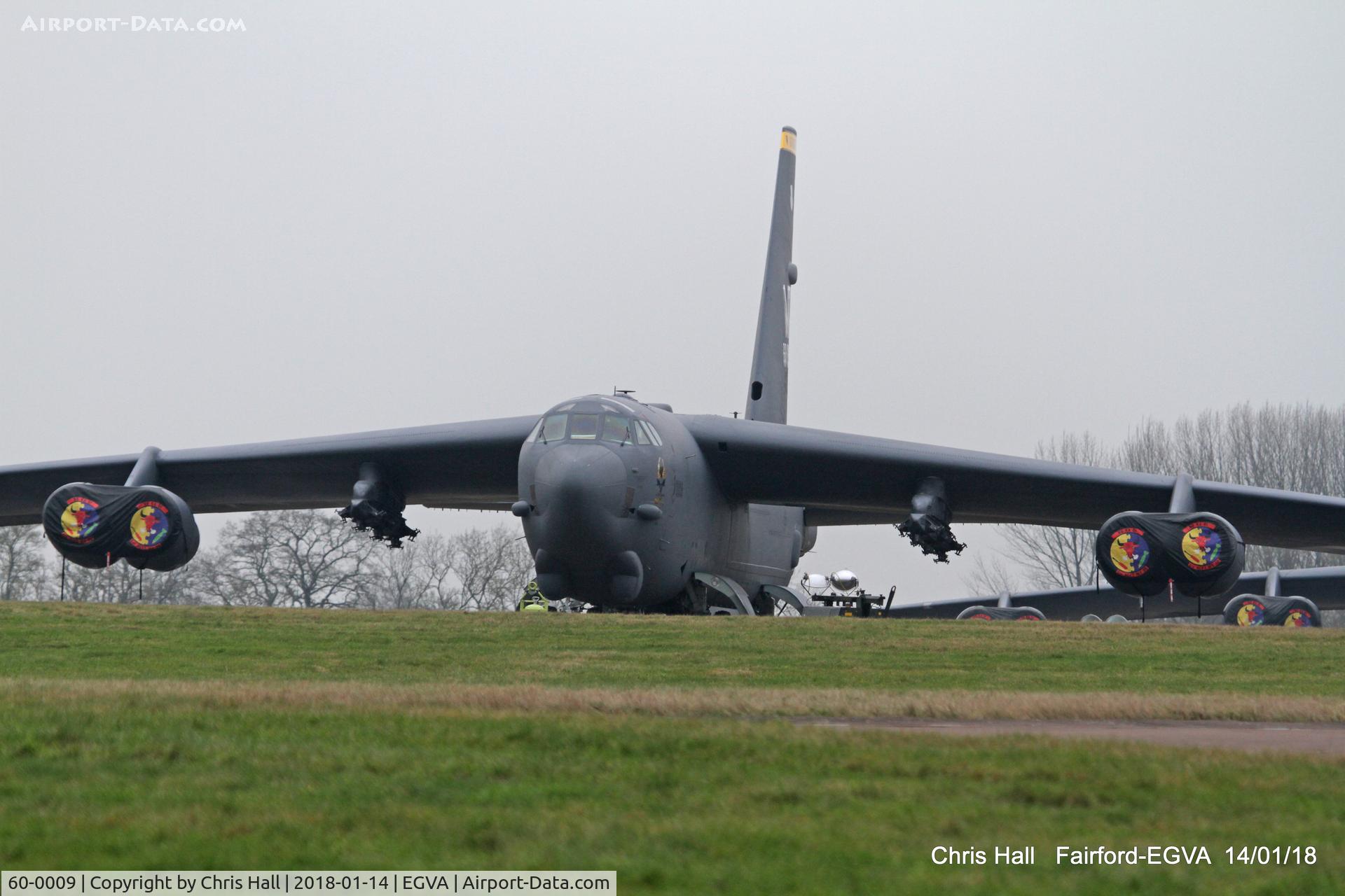 60-0009, 1961 Boeing B-52H Stratofortress C/N 464374, on deployment at RAF Fairford