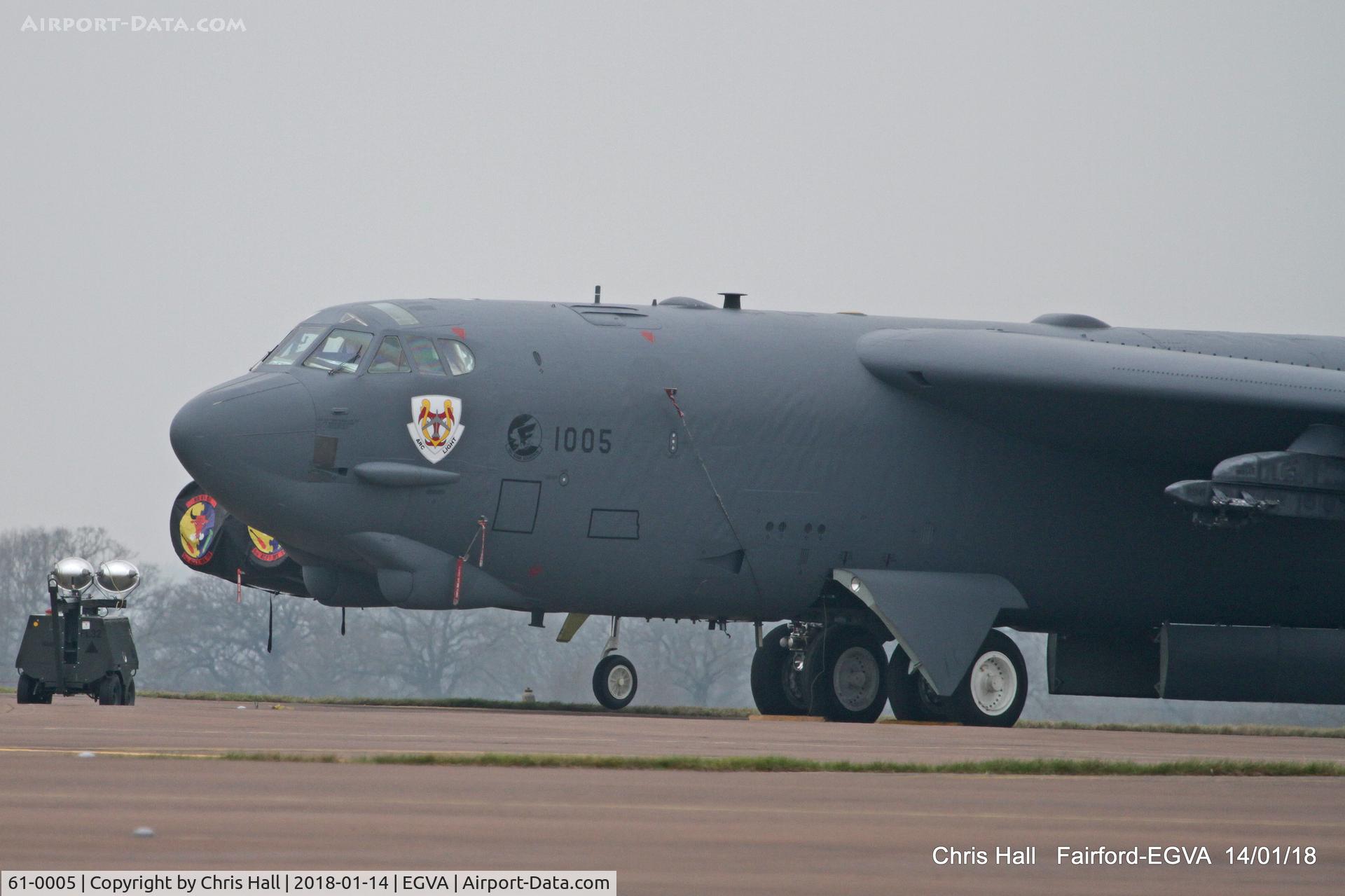 61-0005, 1961 Boeing B-52H Stratofortress C/N 464432, on deployment at RAF Fairford