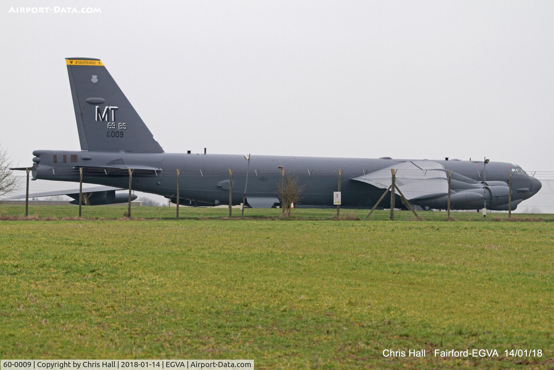 60-0009, 1961 Boeing B-52H Stratofortress C/N 464374, on deployment at RAF Fairford