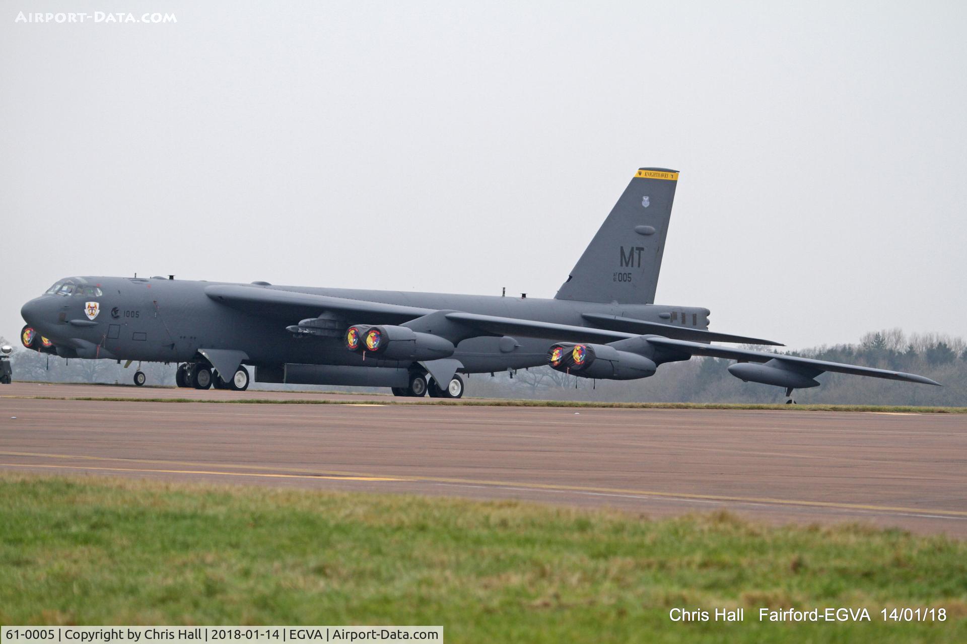 61-0005, 1961 Boeing B-52H Stratofortress C/N 464432, on deployment at RAF Fairford