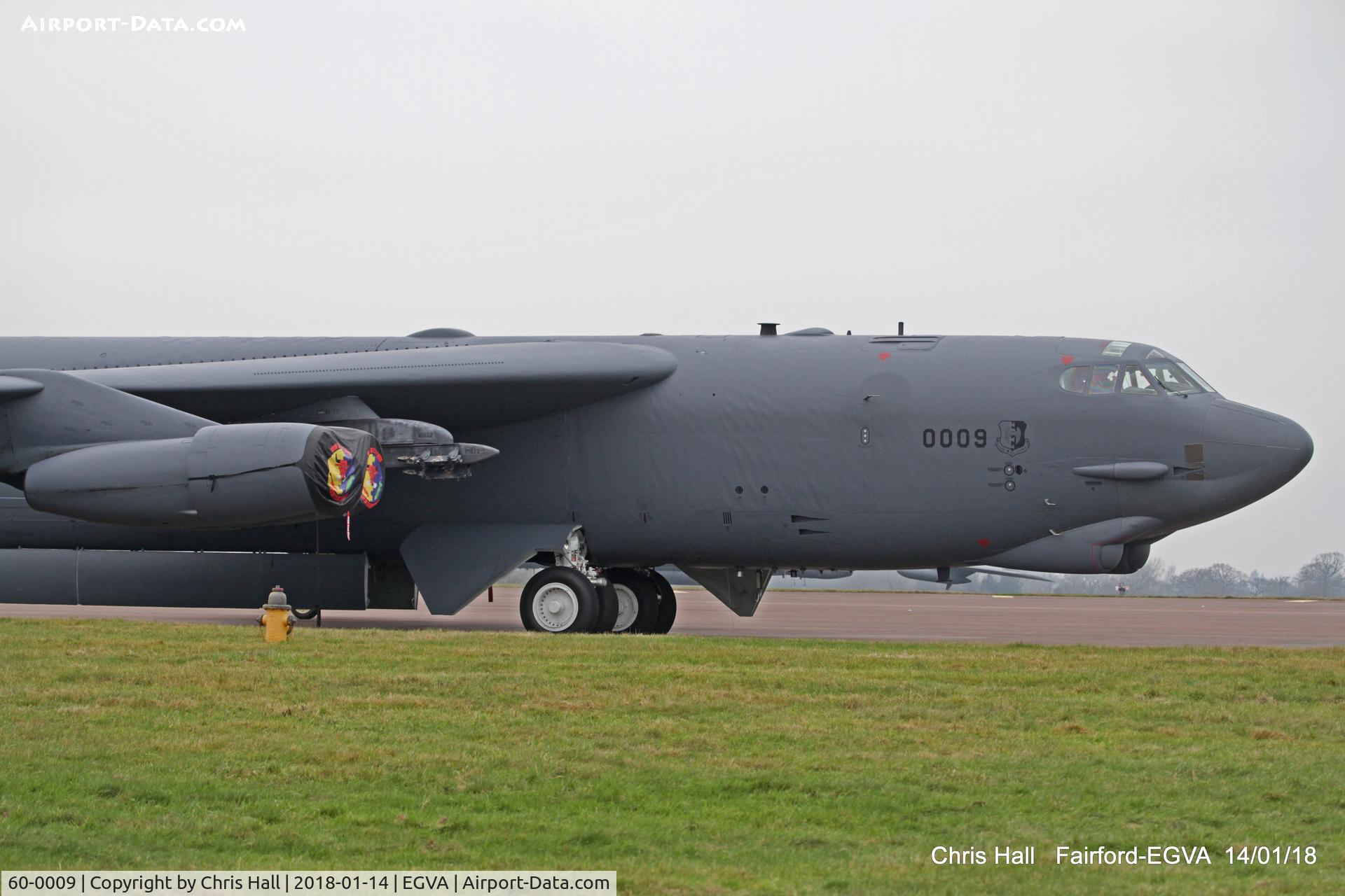 60-0009, 1961 Boeing B-52H Stratofortress C/N 464374, on deployment at RAF Fairford