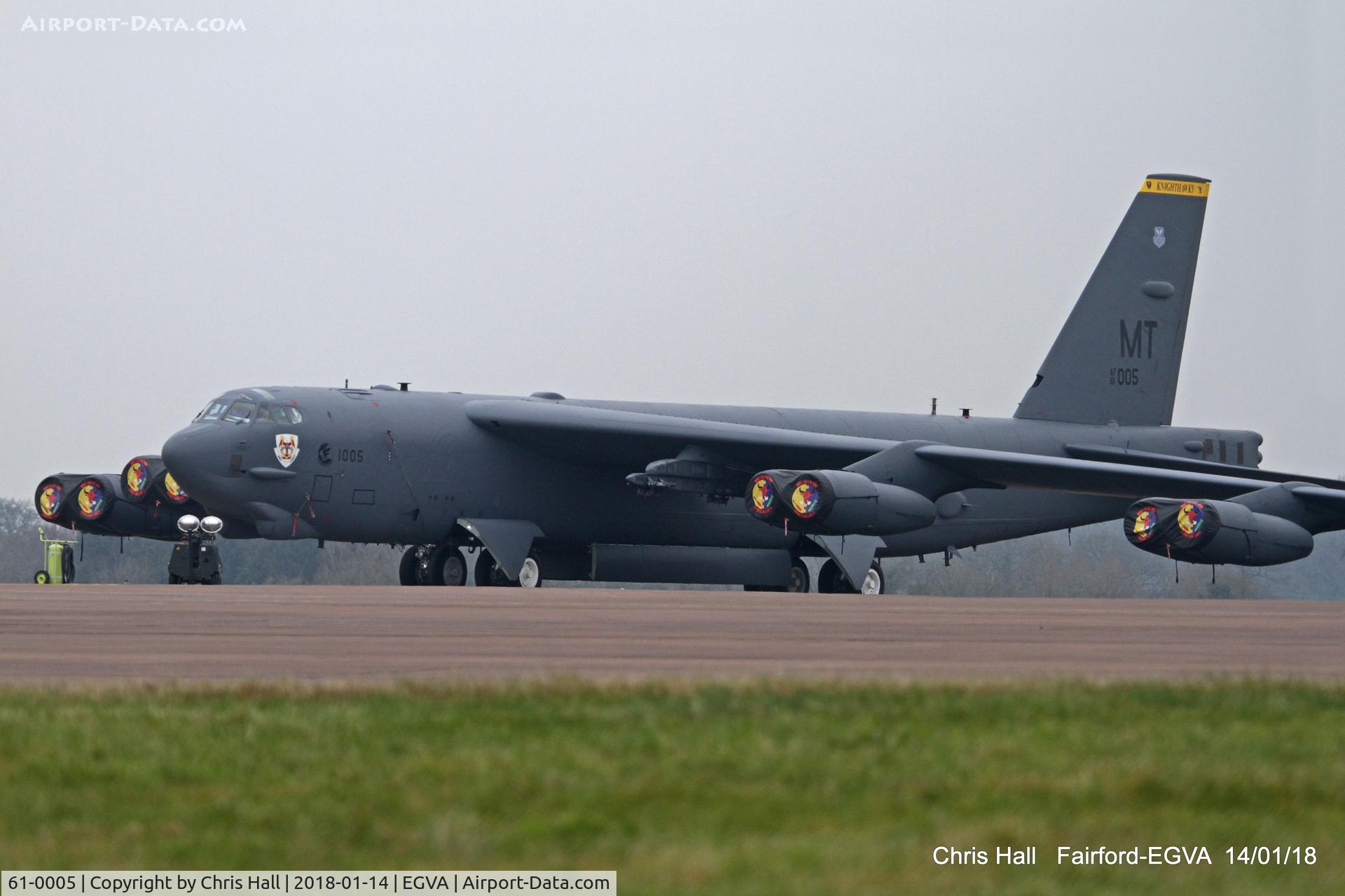 61-0005, 1961 Boeing B-52H Stratofortress C/N 464432, on deployment at RAF Fairford