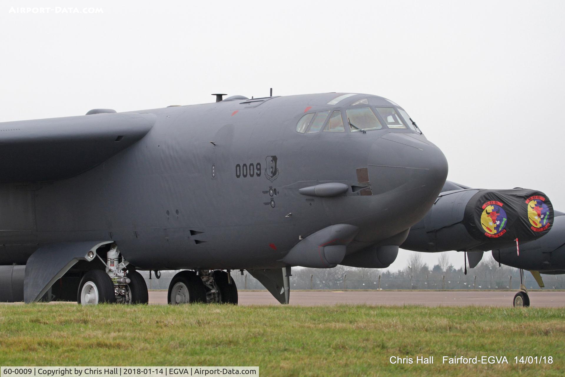 60-0009, 1961 Boeing B-52H Stratofortress C/N 464374, on deployment at RAF Fairford
