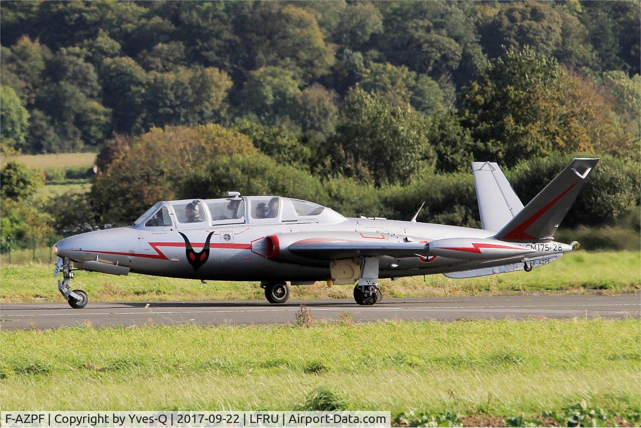 F-AZPF, Fouga CM-175 Zephyr C/N 28, Fouga CM-175 Zephyr, Taxiing rwy 23, Morlaix-Ploujean airport (LFRU-MXN) Air show 2017