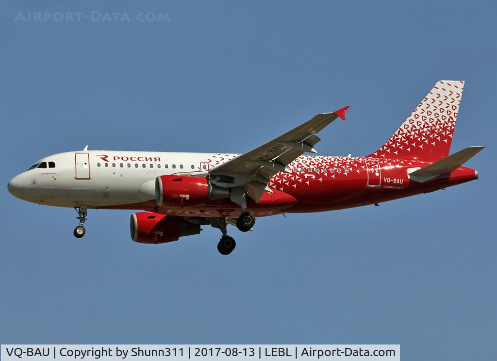 VQ-BAU, 2002 Airbus A319-111 C/N 1851, Landing rwy 25R
