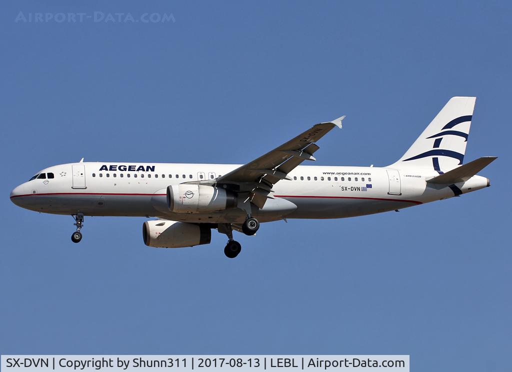 SX-DVN, 2008 Airbus A320-232 C/N 3478, Landing rwy 25R