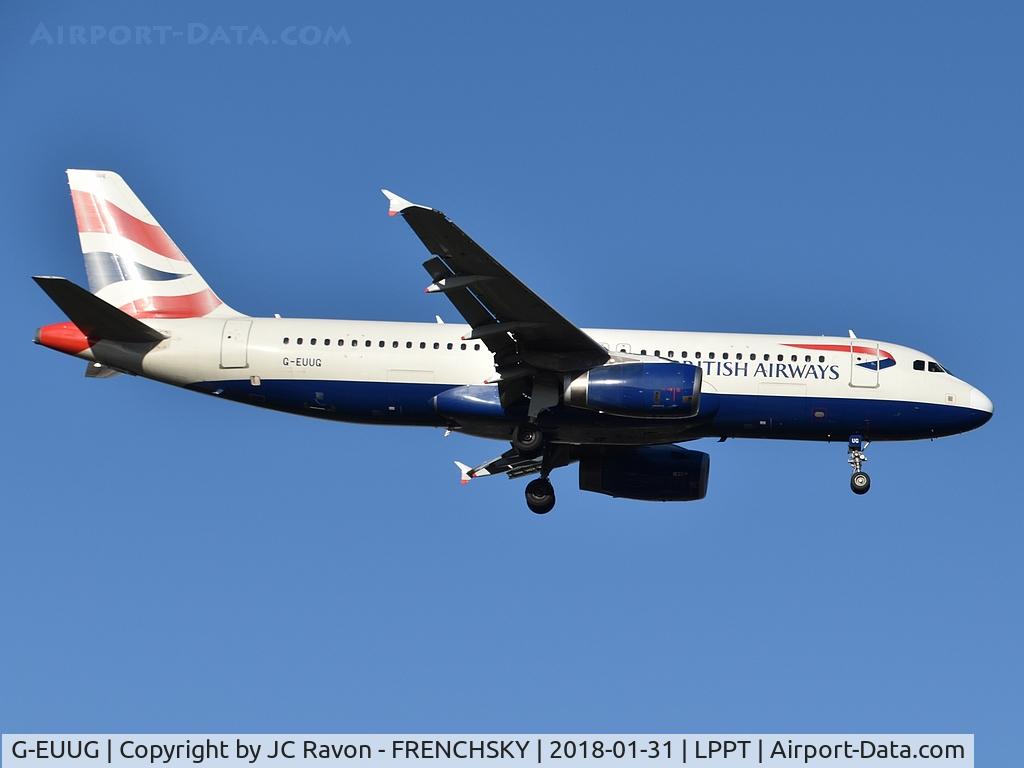 G-EUUG, 2002 Airbus A320-232 C/N 1829, BA500 from Heathrow