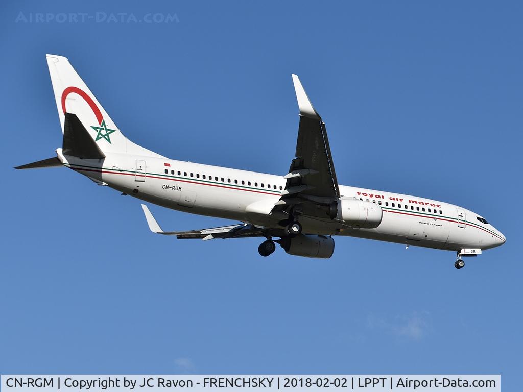 CN-RGM, 2013 Boeing 737-8B6 C/N 33074, RAM from Casablanca landing runway 03